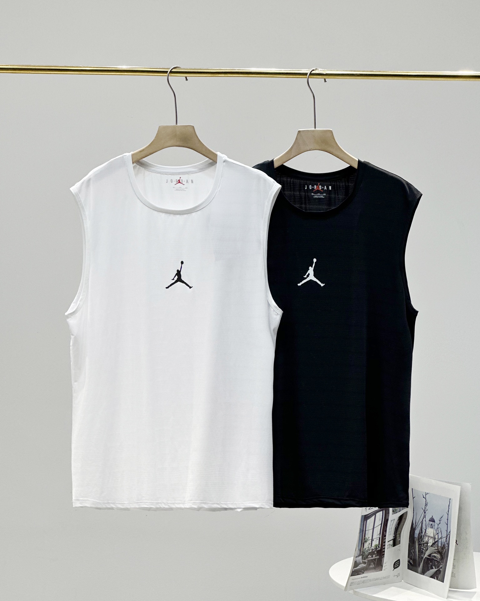 Air Jordan Kleidung Tank-Top Bestnote
 Schwarz Weiß Spandex Lässig