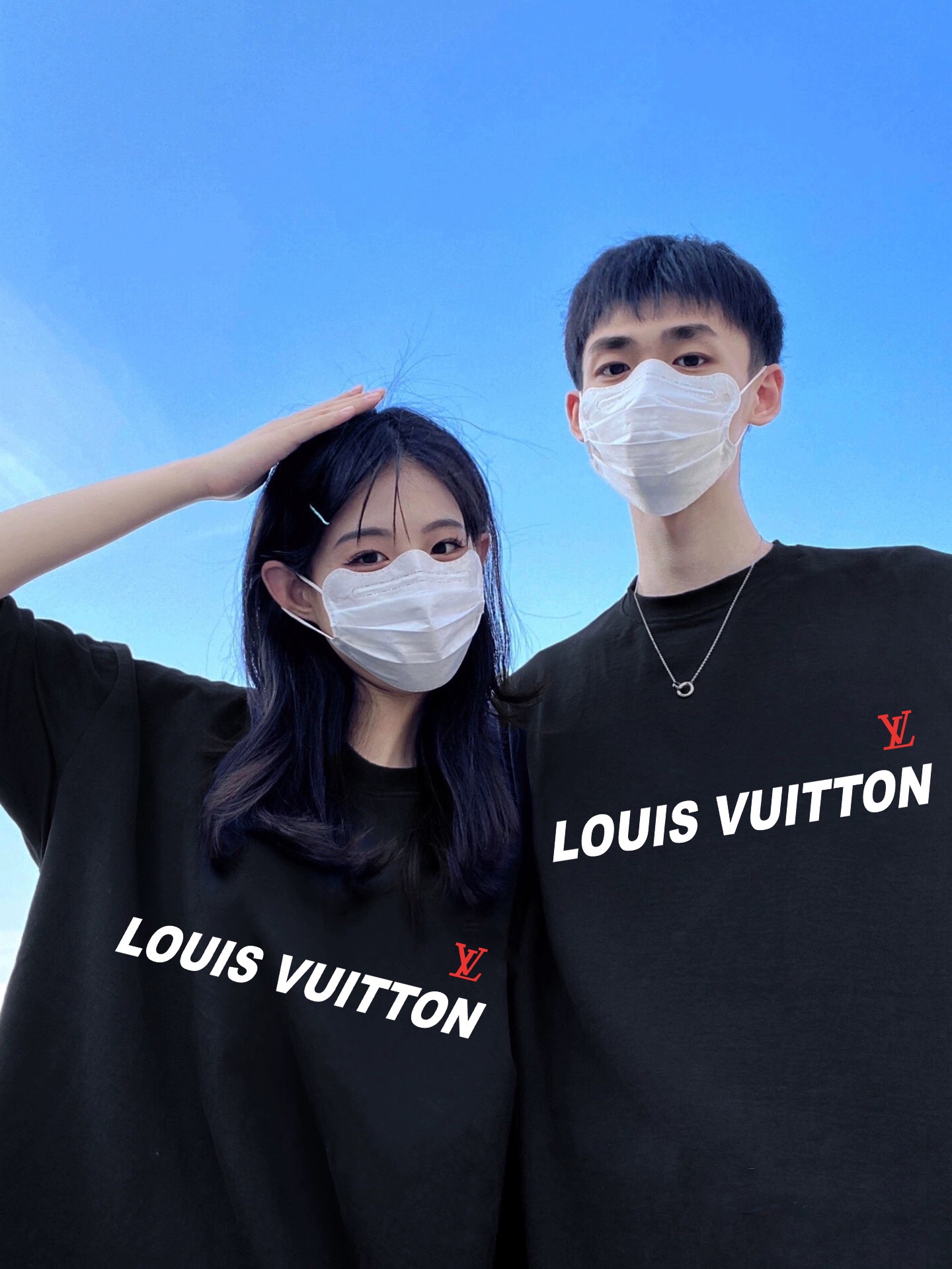 Louis Vuitton Kleidung T-Shirt Schwarz Weiß Drucken Unisex Leinwand Baumwolle Fashion Kurzarm