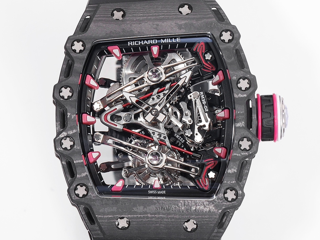 RICHARD MILLE RM 38-02 Tourbillon Bubba Watson: Pink Golf-Inspired Timepiece - 图片 3