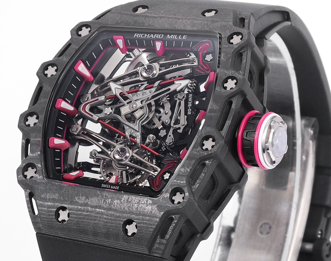 RICHARD MILLE RM 38-02 Tourbillon Bubba Watson: Pink Golf-Inspired Timepiece - 图片 5