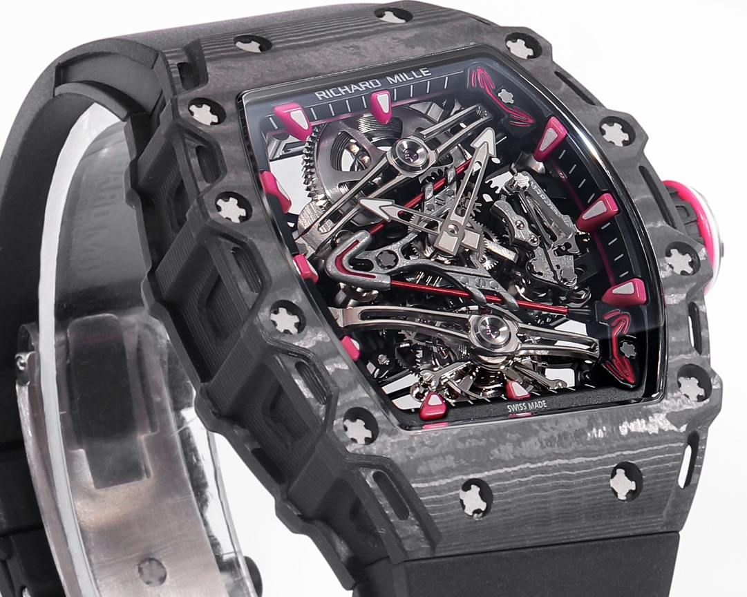 RICHARD MILLE RM 38-02 Tourbillon Bubba Watson: Pink Golf-Inspired Timepiece - 图片 4