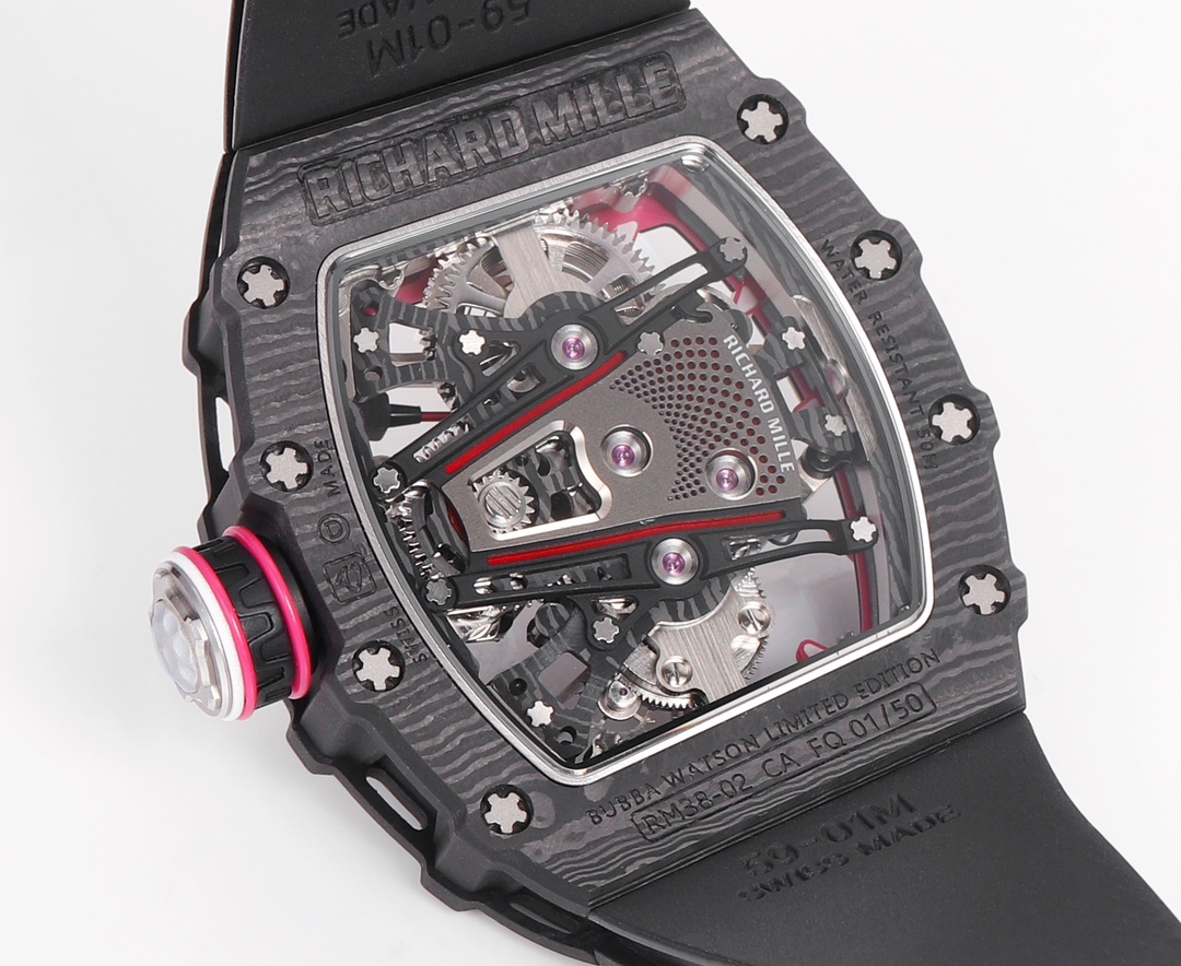 RICHARD MILLE RM 38-02 Tourbillon Bubba Watson: Pink Golf-Inspired Timepiece - 图片 7