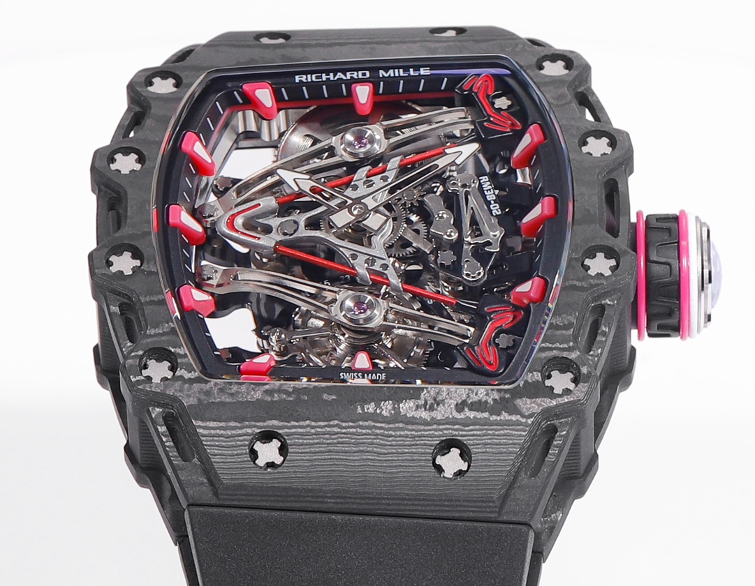 RICHARD MILLE RM 38-02 Tourbillon Bubba Watson: Pink Golf-Inspired Timepiece - 图片 6