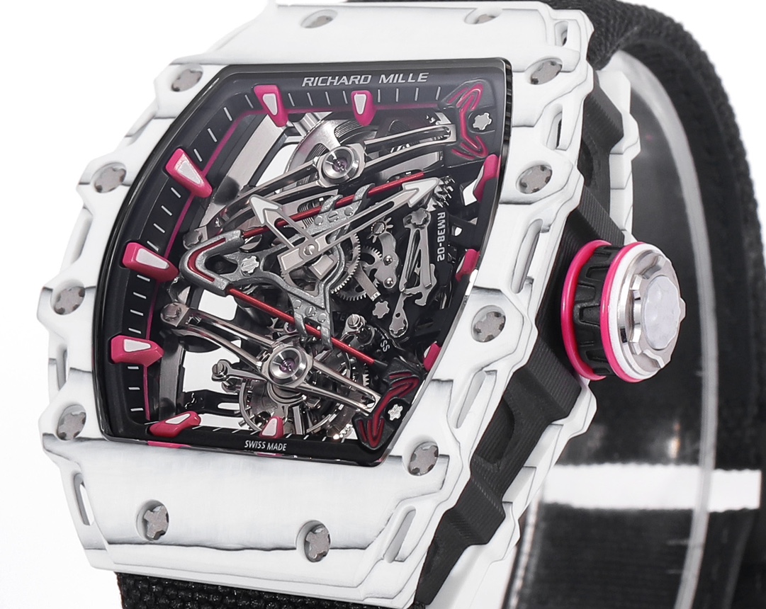 RICHARD MILLE RM 38-02 Tourbillon Bubba Watson: Pink Golf-Inspired Luxury Watch - 图片 5
