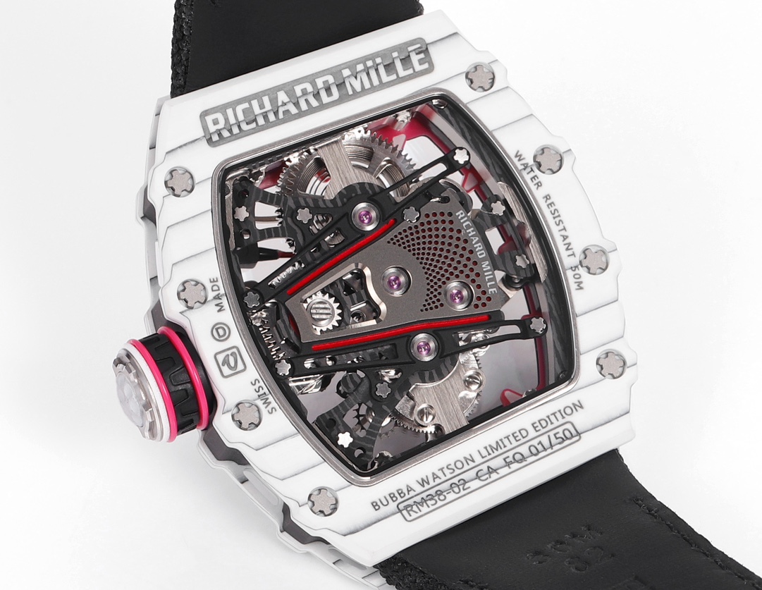 RICHARD MILLE RM 38-02 Tourbillon Bubba Watson: Pink Golf-Inspired Luxury Watch - 图片 7