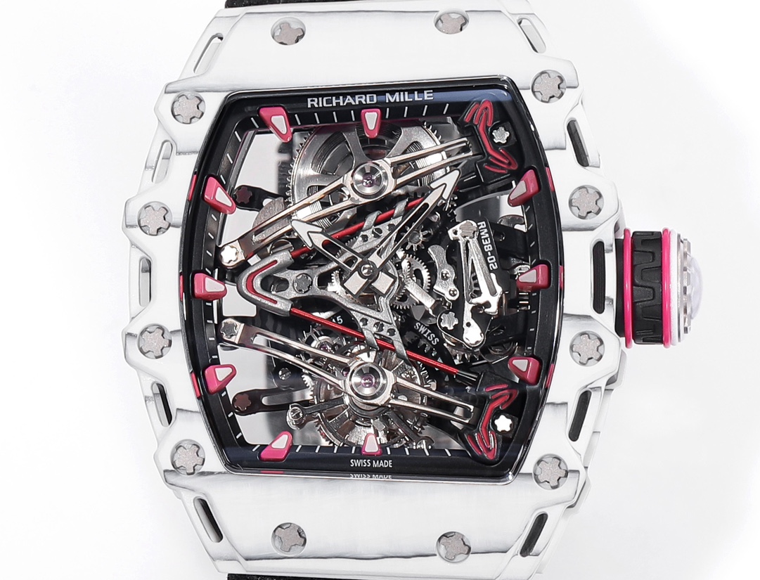 RICHARD MILLE RM 38-02 Tourbillon Bubba Watson: Pink Golf-Inspired Luxury Watch - 图片 6