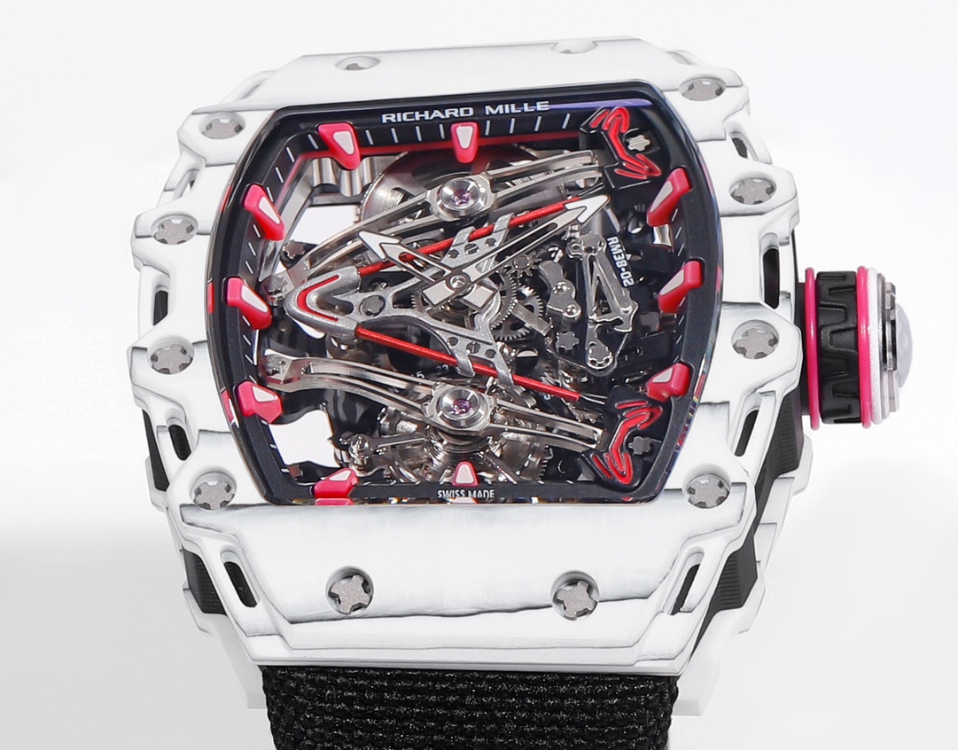 RICHARD MILLE RM 38-02 Tourbillon Bubba Watson: Pink Golf-Inspired Luxury Watch - 图片 3