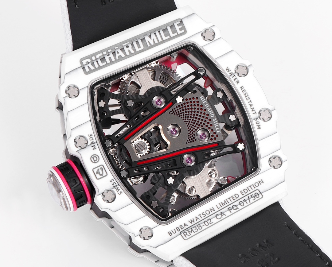 RICHARD MILLE RM 38-02 Tourbillon Bubba Watson: Pink Golf-Inspired Timepiece - 图片 7