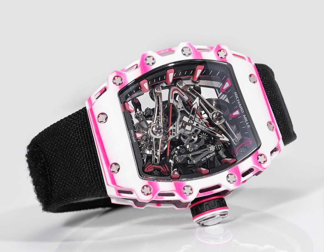 RICHARD MILLE RM 38-02 Tourbillon Bubba Watson: Pink Golf-Inspired Timepiece - 图片 5
