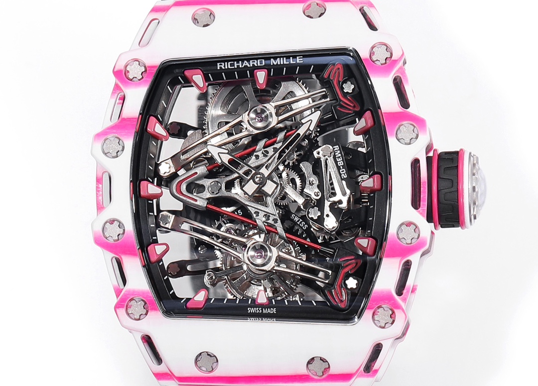 RICHARD MILLE RM 38-02 Tourbillon Bubba Watson: Pink Golf-Inspired Timepiece - 图片 3