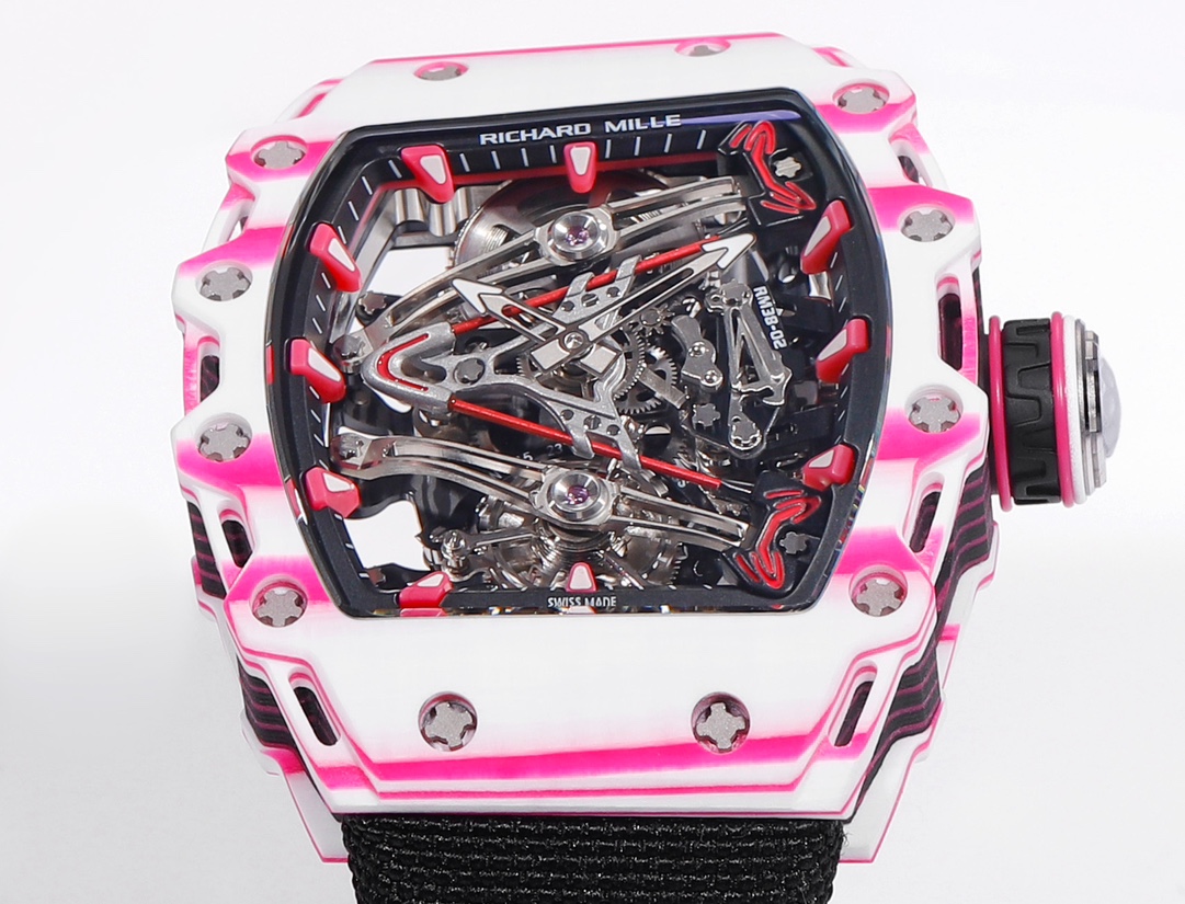 RICHARD MILLE RM 38-02 Tourbillon Bubba Watson: Pink Golf-Inspired Timepiece - 图片 6