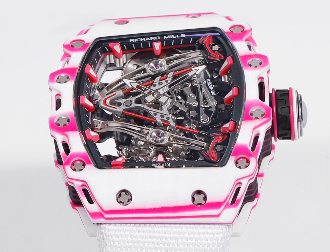 RICHARD MILLE RM 38-02 Tourbillon Bubba Watson: Pink Golf-Inspired Luxury Watch - 图片 4