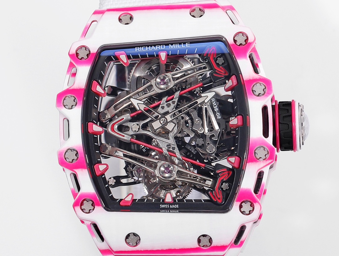 RICHARD MILLE RM 38-02 Tourbillon Bubba Watson: Pink Golf-Inspired Luxury Watch - 图片 6