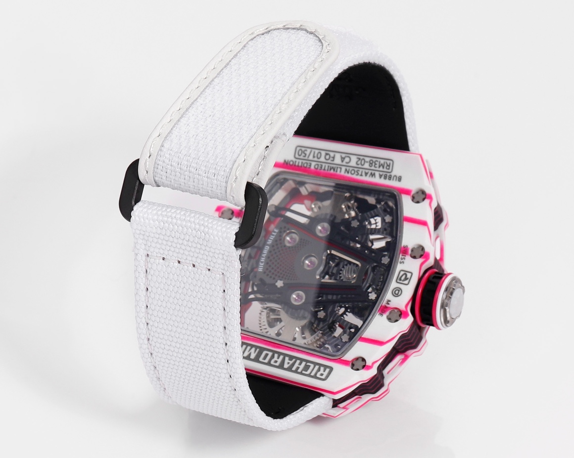 RICHARD MILLE RM 38-02 Tourbillon Bubba Watson: Pink Golf-Inspired Luxury Watch - 图片 9