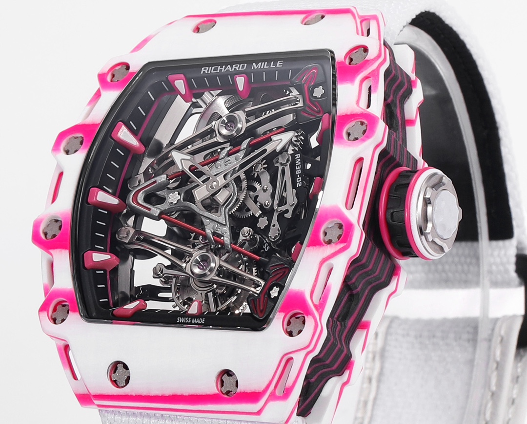RICHARD MILLE RM 38-02 Tourbillon Bubba Watson: Pink Golf-Inspired Luxury Watch - 图片 5