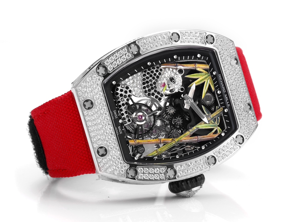 [Richard Mille Watches]RM26 01 National Treasure Giant Panda Inlaid Full Diamo