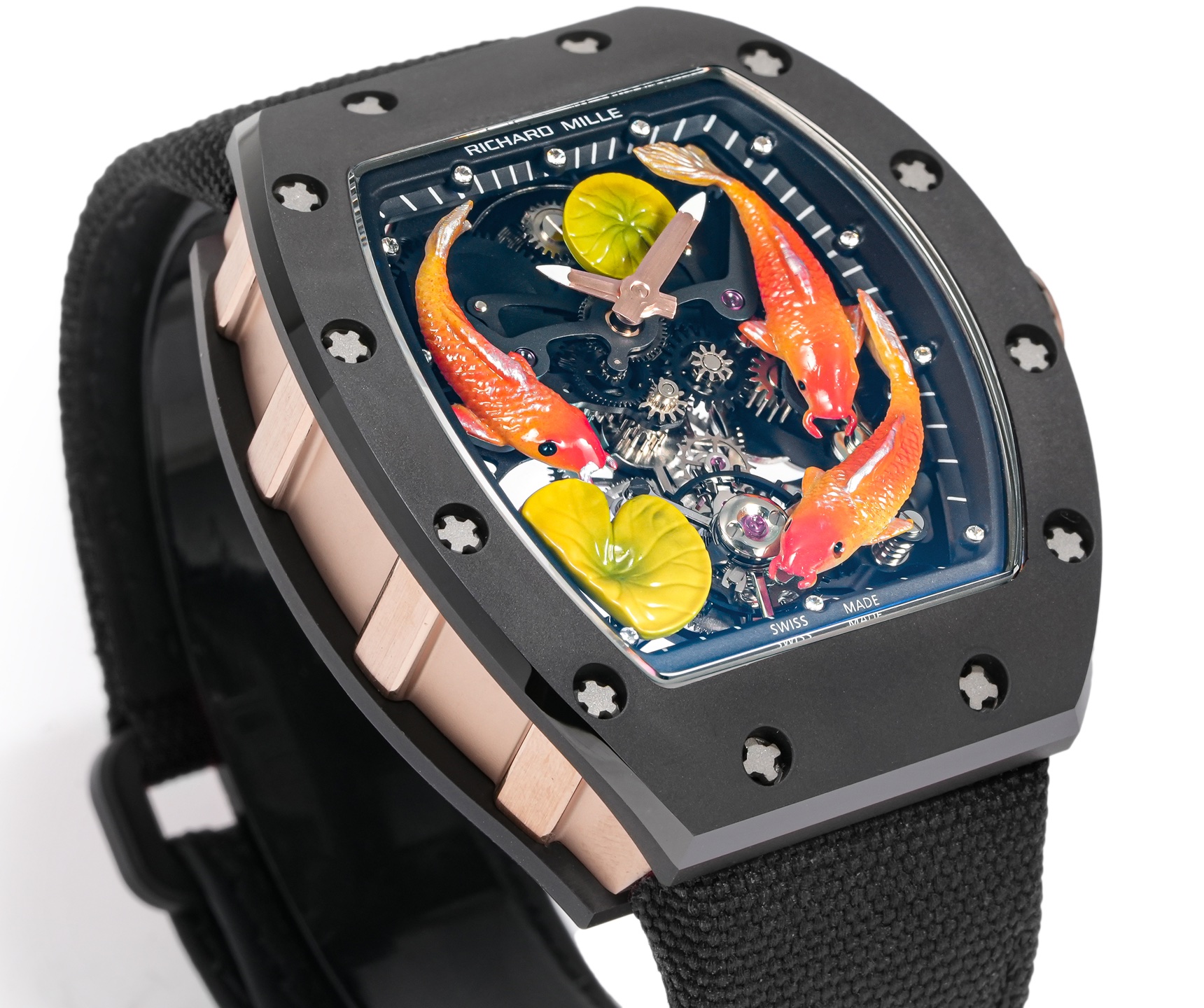 Richard Mille RM 68-01 Cyril Kongo black case / bezel, multicolor dial, black strap 43.5mm Men's Automatic