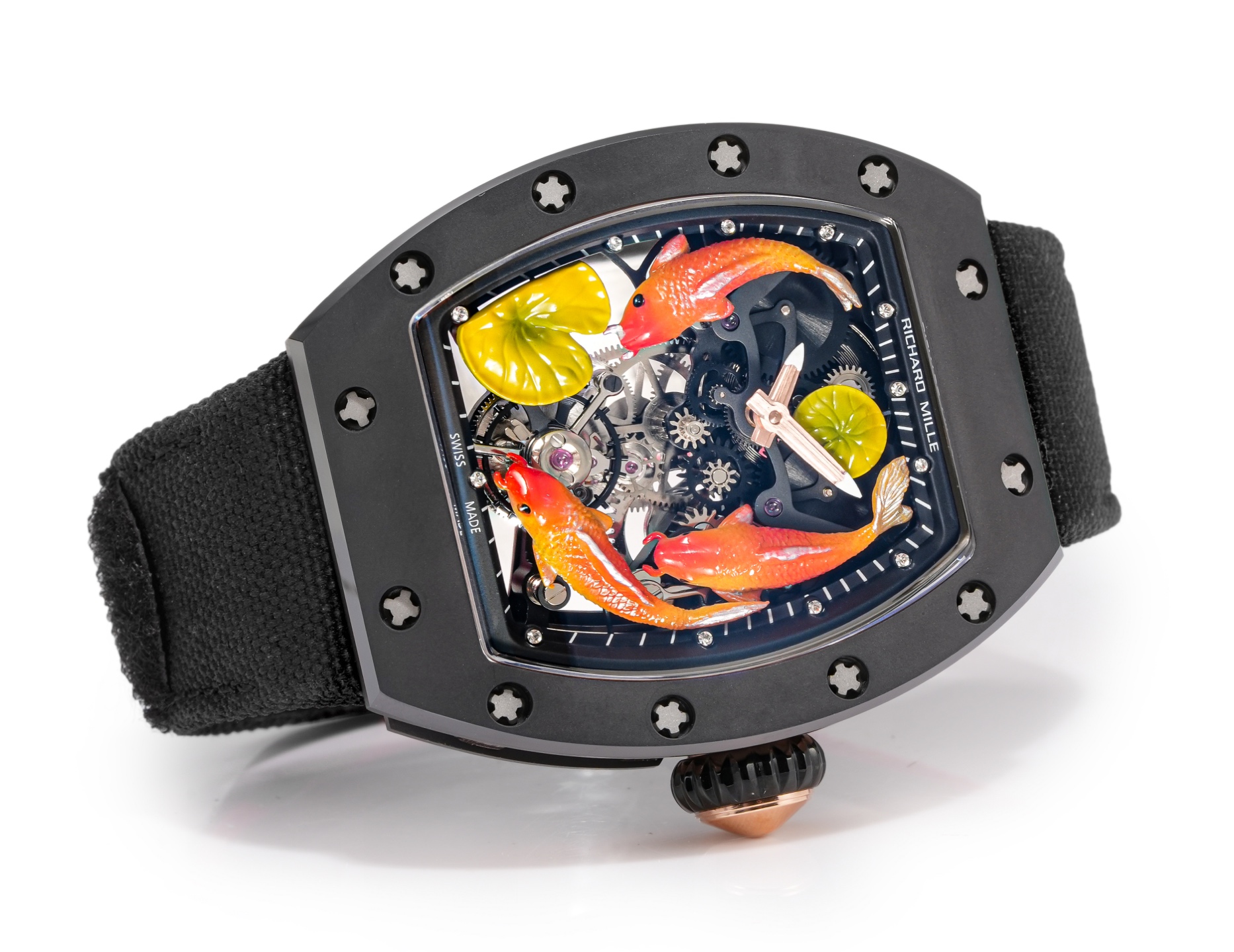 Richard Mille RM 68-01 Cyril Kongo black case / bezel, multicolor dial, black strap 43.5mm Men's Automatic