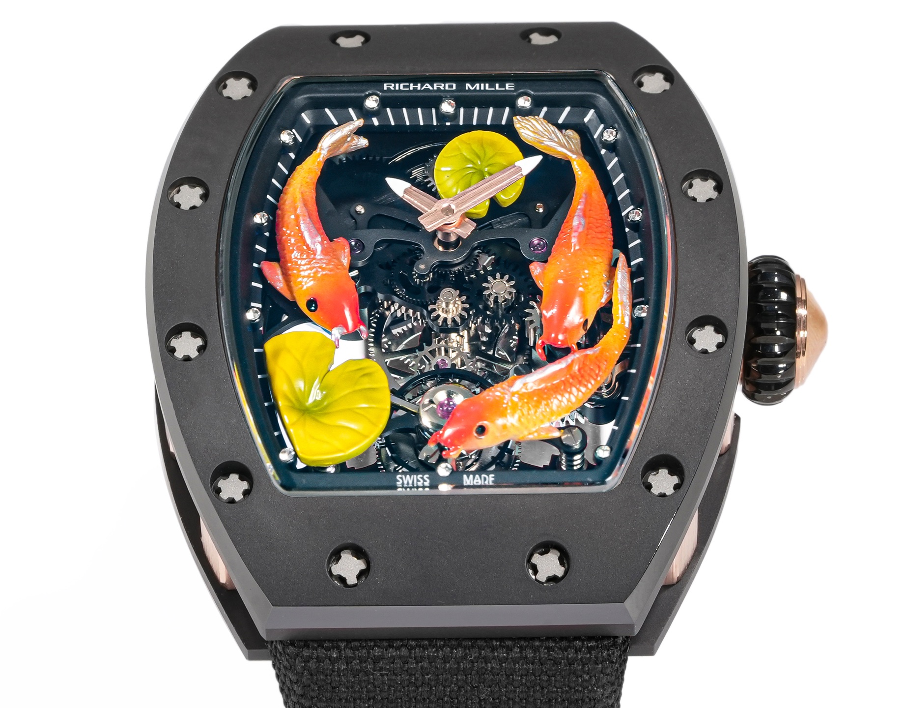 Richard Mille RM 68-01 Cyril Kongo black case / bezel, multicolor dial, black strap 43.5mm Men's Automatic