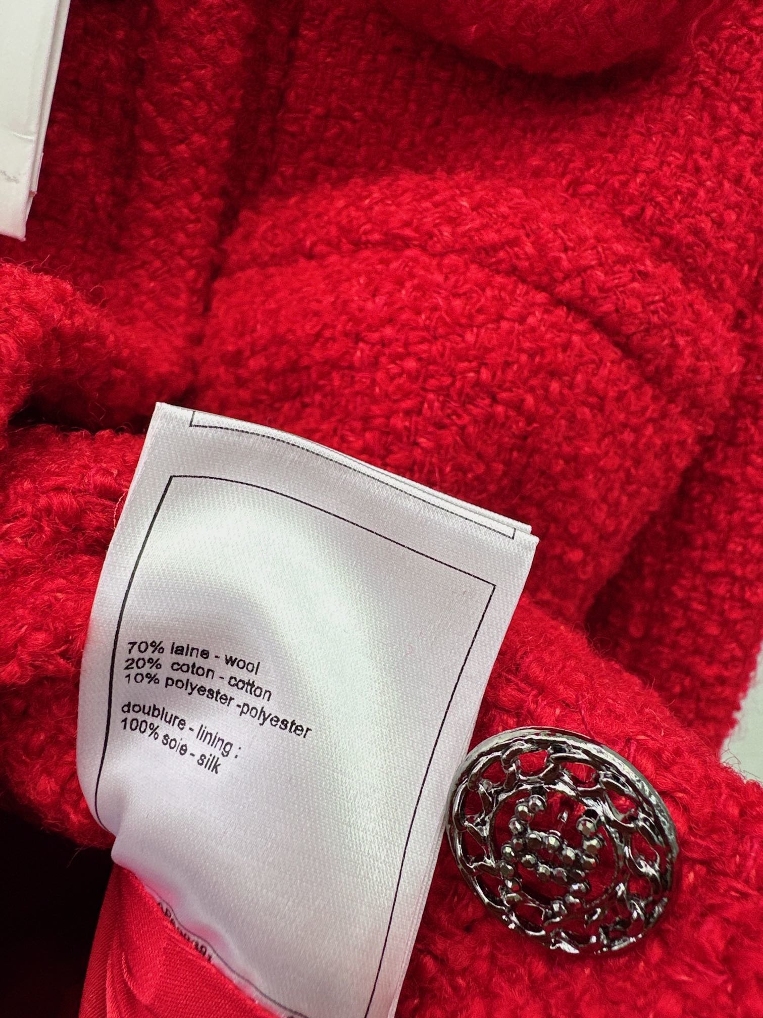 最美中国红C家24Ss早春最新款细节图实拍复古正红色圆领外套️绝对节日必备颜色巨显肤白轮廓型剪裁日常好驾