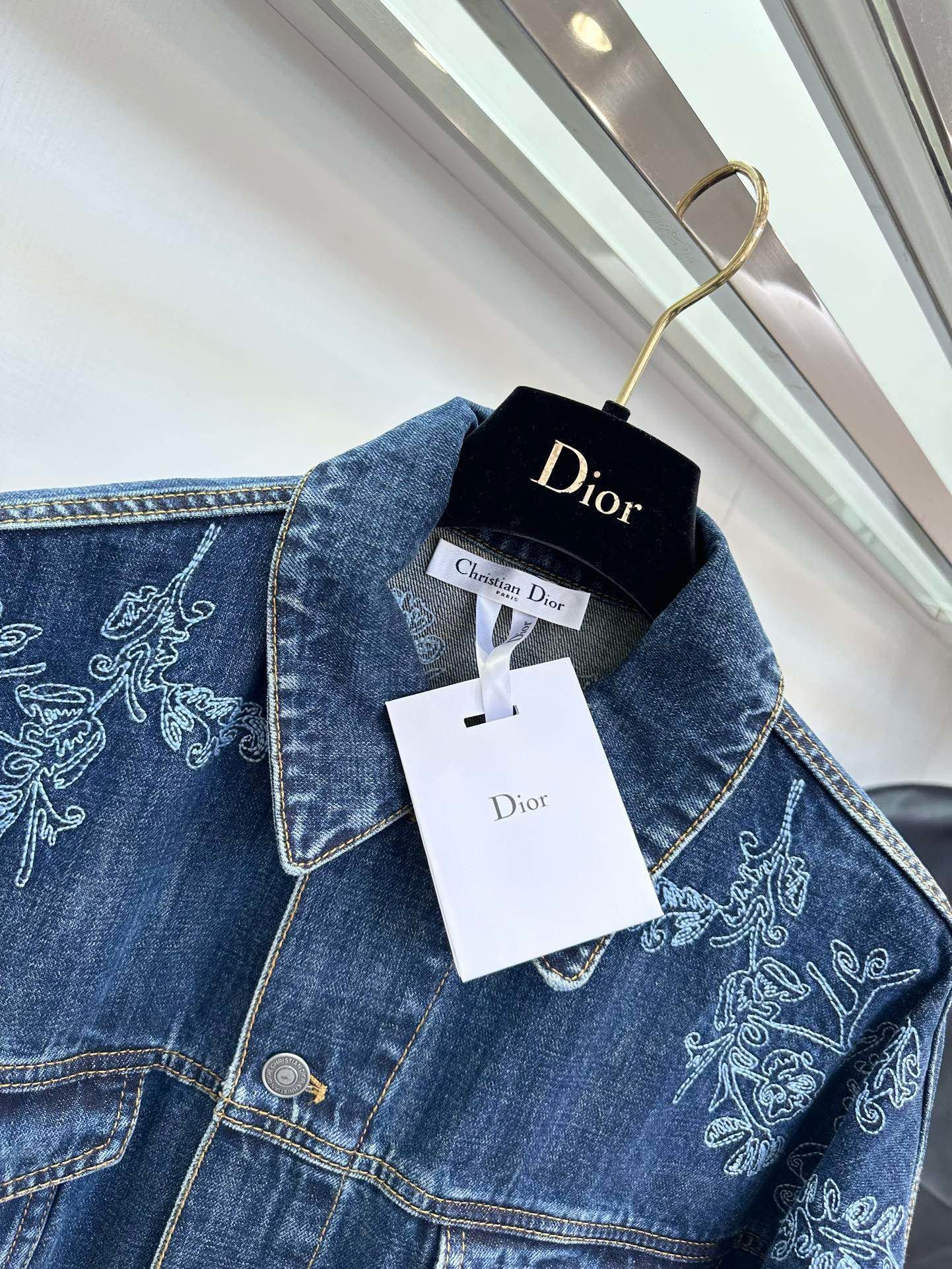 DIOR2024早春最新品超精致蝴蝶刺绣外套质感和细节直接拉满还原一比一高定出品Color蓝色size: