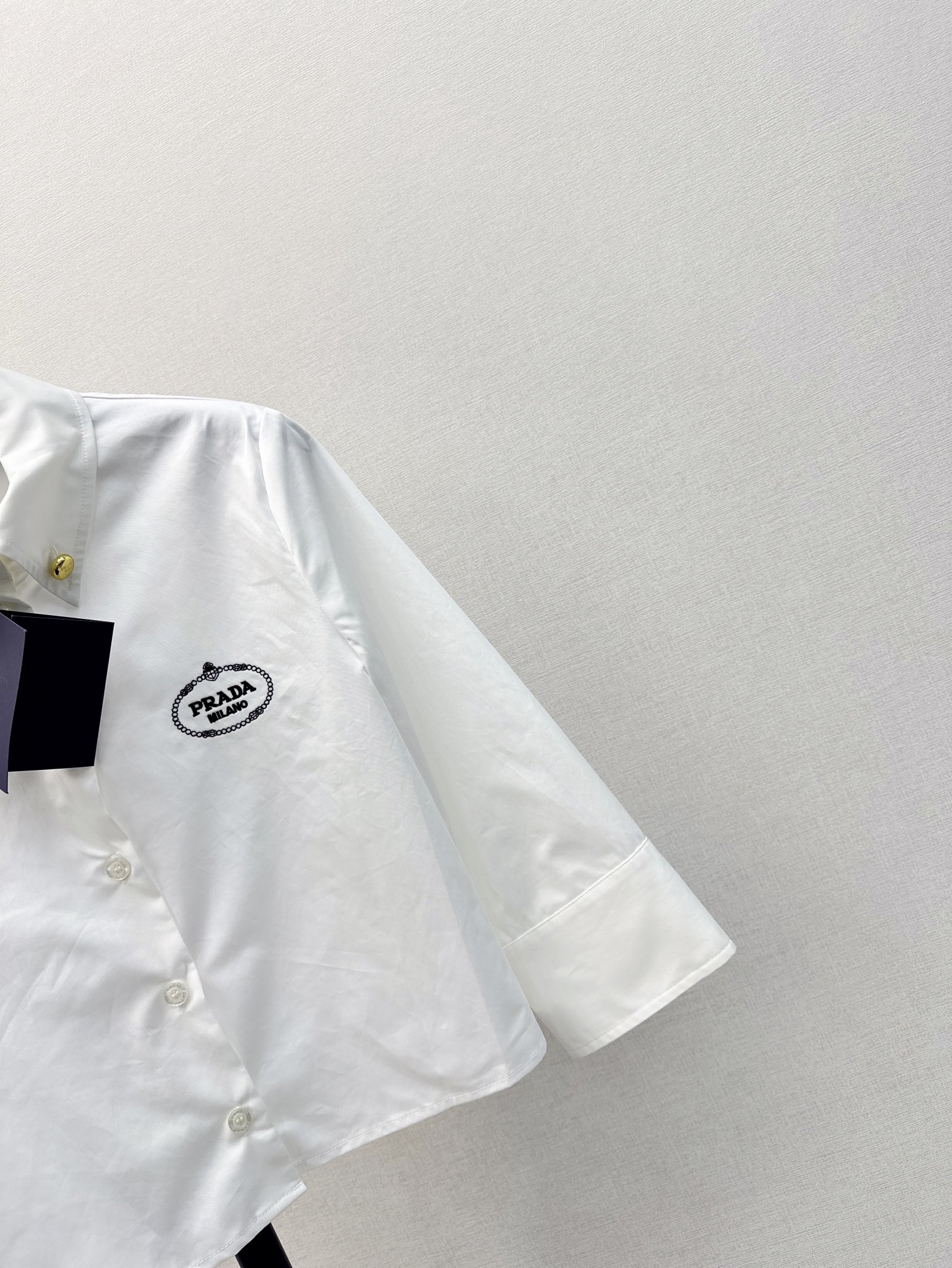 爆单款推荐PD23.4Ss春夏最新款七分袖设计衬衫经典的的蓝白条纹百搭白色系韩剧女主用慵懒风喜欢条纹的不