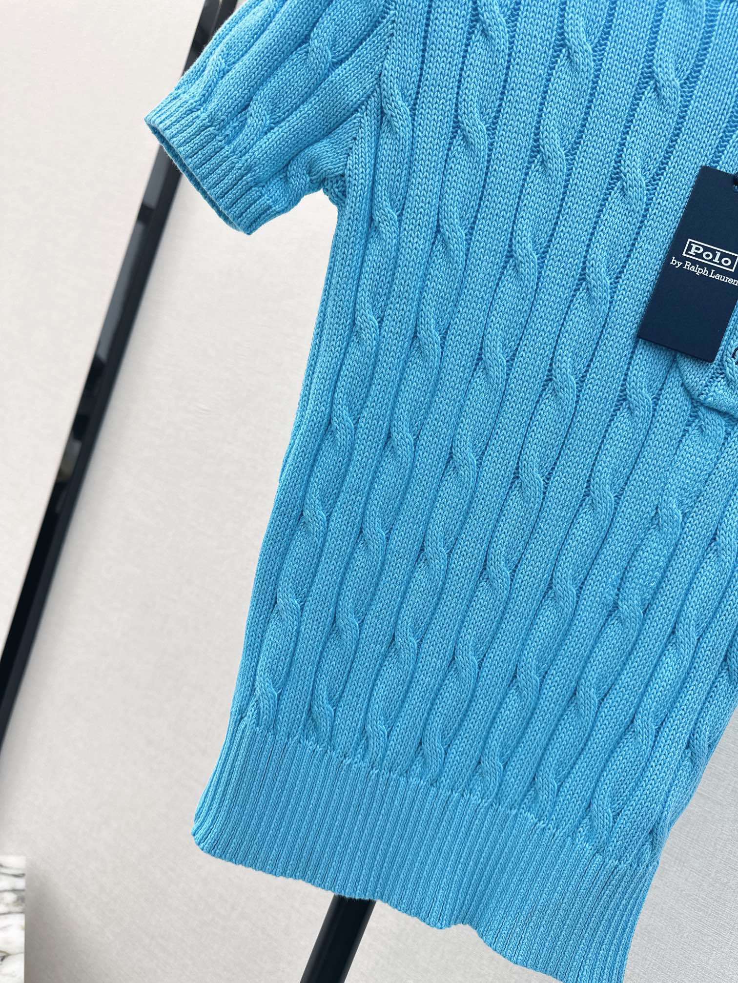 RL24Ss春夏最新款糖果色系麻花针织衫经典款短袖版型日常必备的百搭款品质版型都是一流的修身版型打底单穿