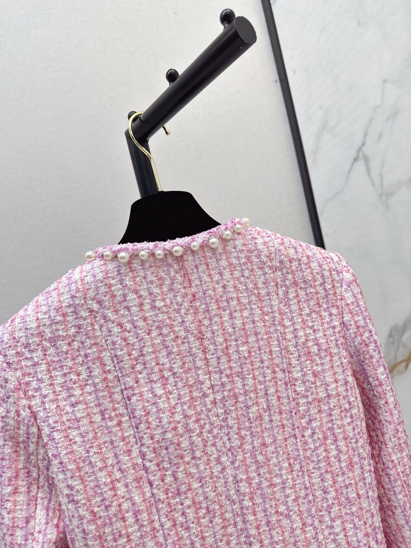 权志龙同款 C家 25Ss————春夏最新款coco女孩高级闪闪樱花粉珍珠外套🩷本季最佳必入绝绝子 定制