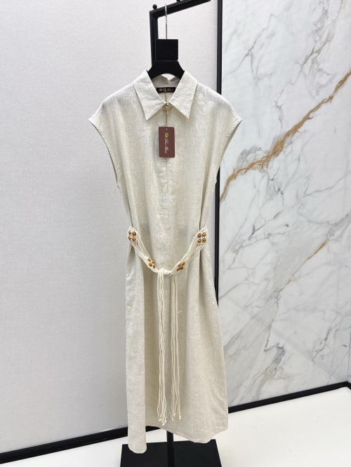 Elegant Sleeveless Linen Midi Dress with Vintage Woven Belt - Summer Style 1 Elegant Sleeveless Linen Midi Dress with Vintage Woven Belt - Summer Style
