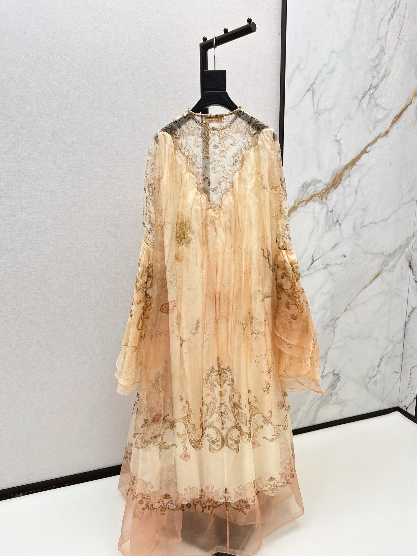 Zimmen-M Women's Resort Style Floral Print Silk Dress - Elegant & Chic 10 i1758023266166 7712 0 8