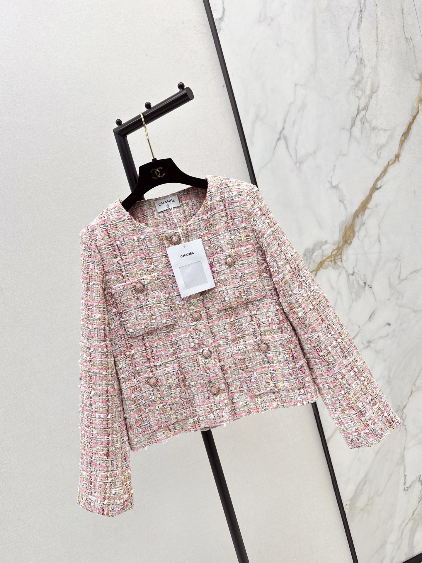 Chanel-Style Woven Tweed Jacket - Elegant Outerwear for Women 3 i1758026775236 3029 0 3