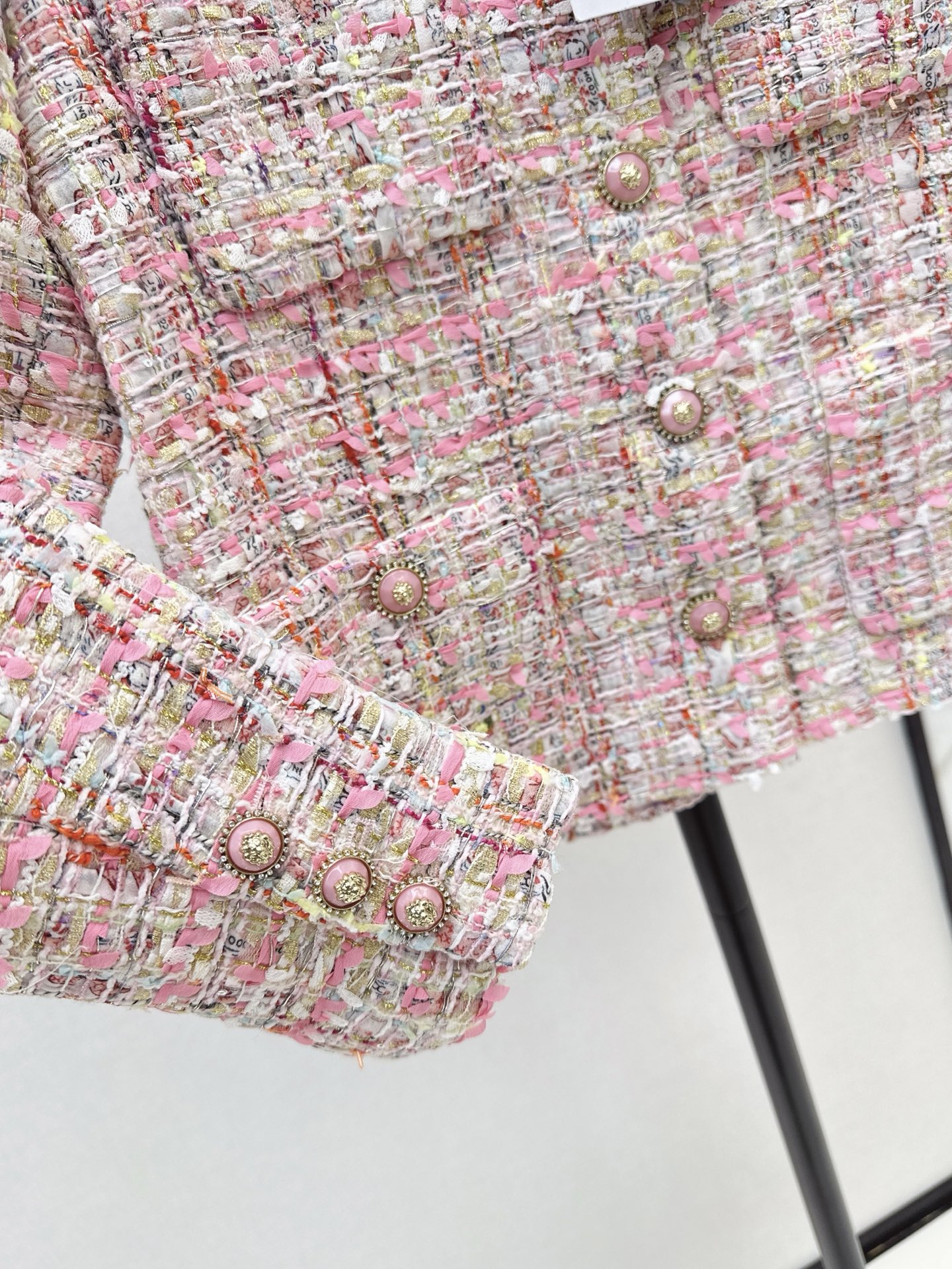 Chanel-Style Woven Tweed Jacket - Elegant Outerwear for Women 7 i1758026775333 5624 0 8