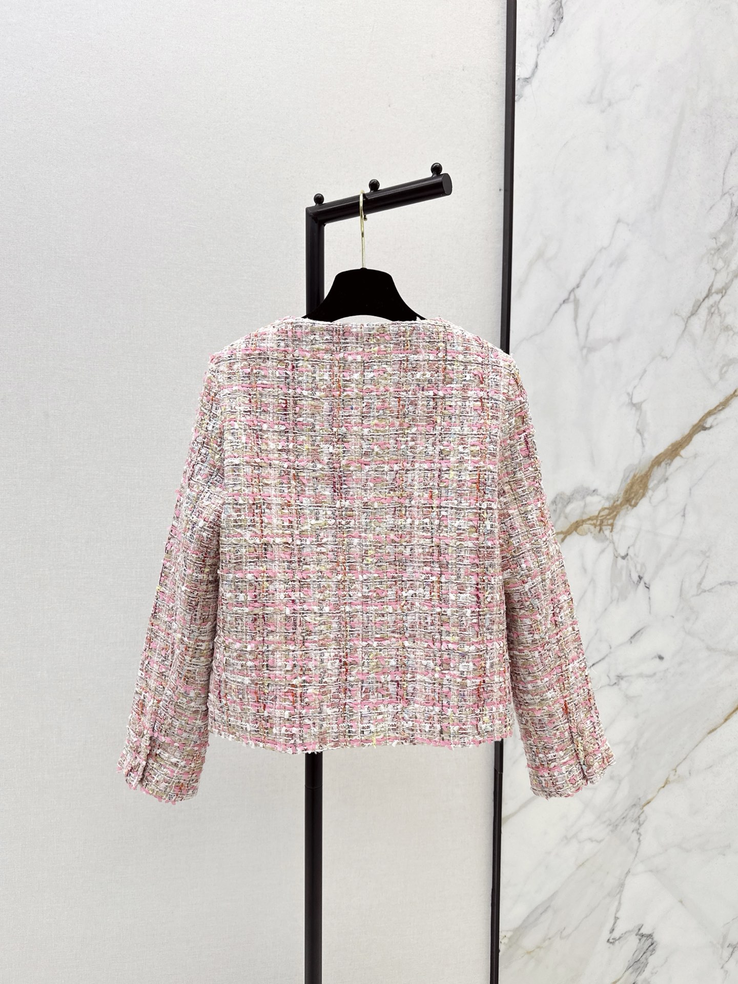Chanel-Style Woven Tweed Jacket - Elegant Outerwear for Women 10 i1758026777303 6247 0 11