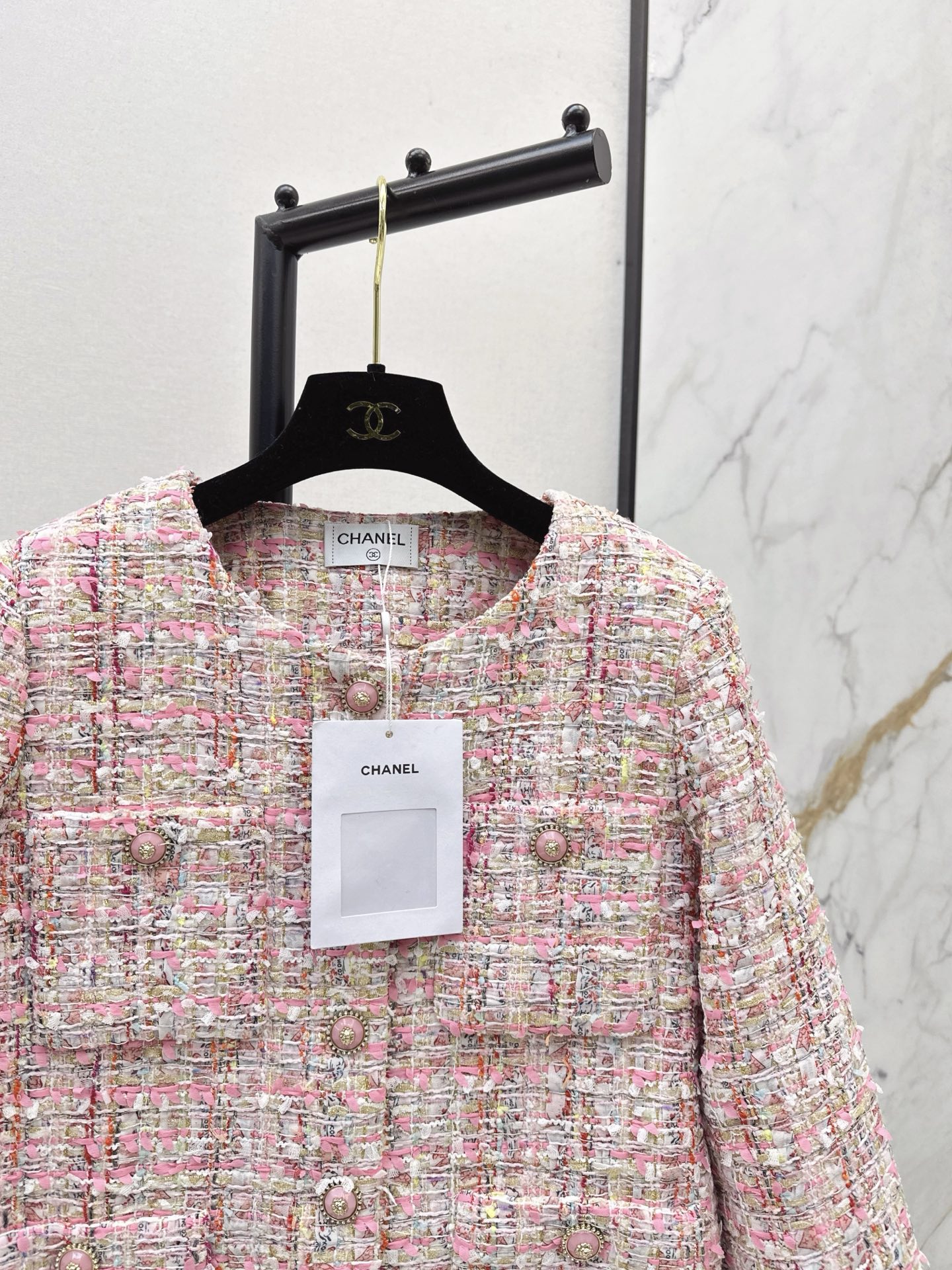 Chanel-Style Woven Tweed Jacket - Elegant Outerwear for Women 5 i1758026777405 6788 0 5