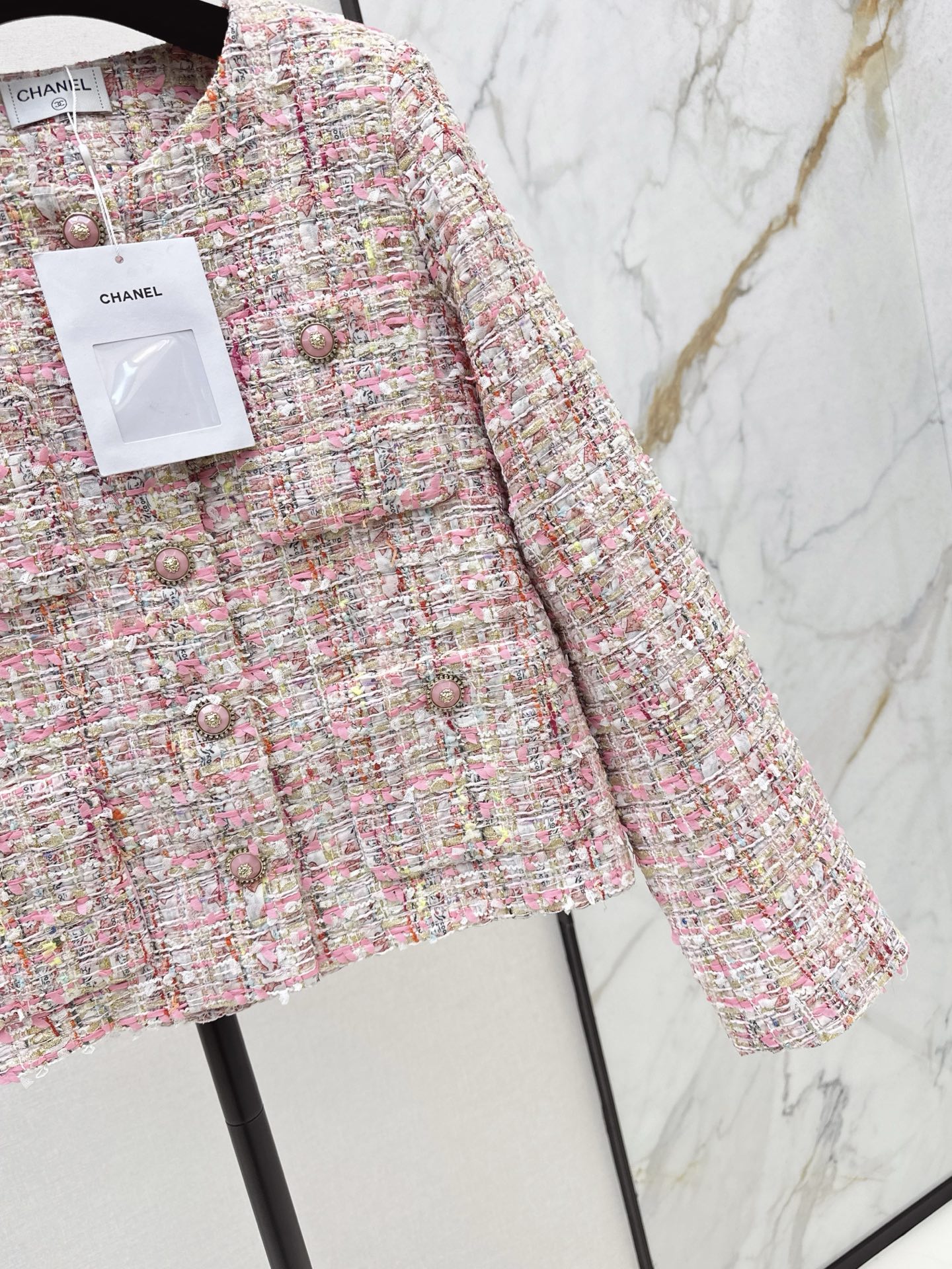 Chanel-Style Woven Tweed Jacket - Elegant Outerwear for Women 6 i1758026777421 9139 0 6