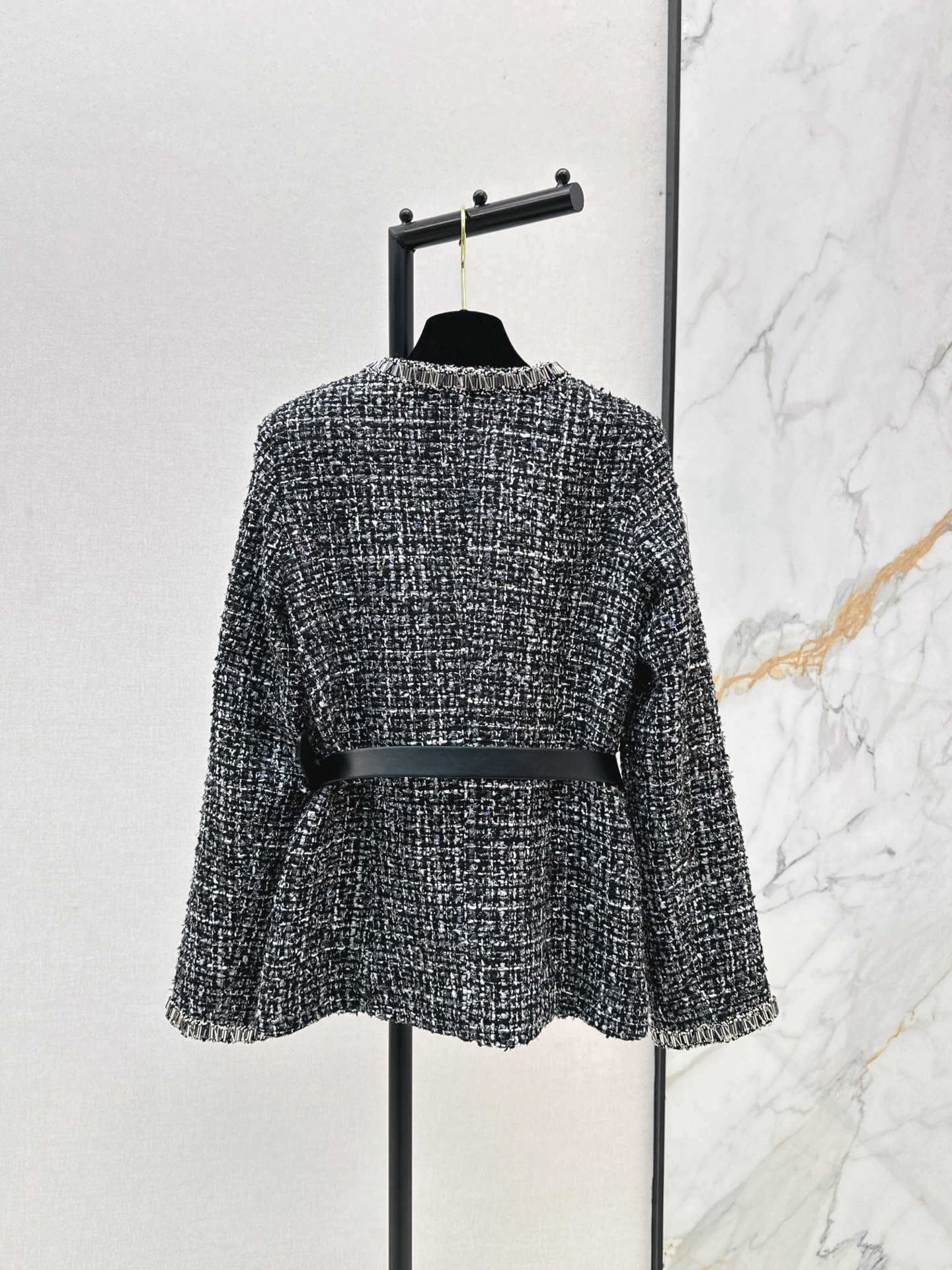 Chanel-Style Tweed Jacket - Elegant Women's Outerwear with Belt 10 i1758027096711 1924 0 8