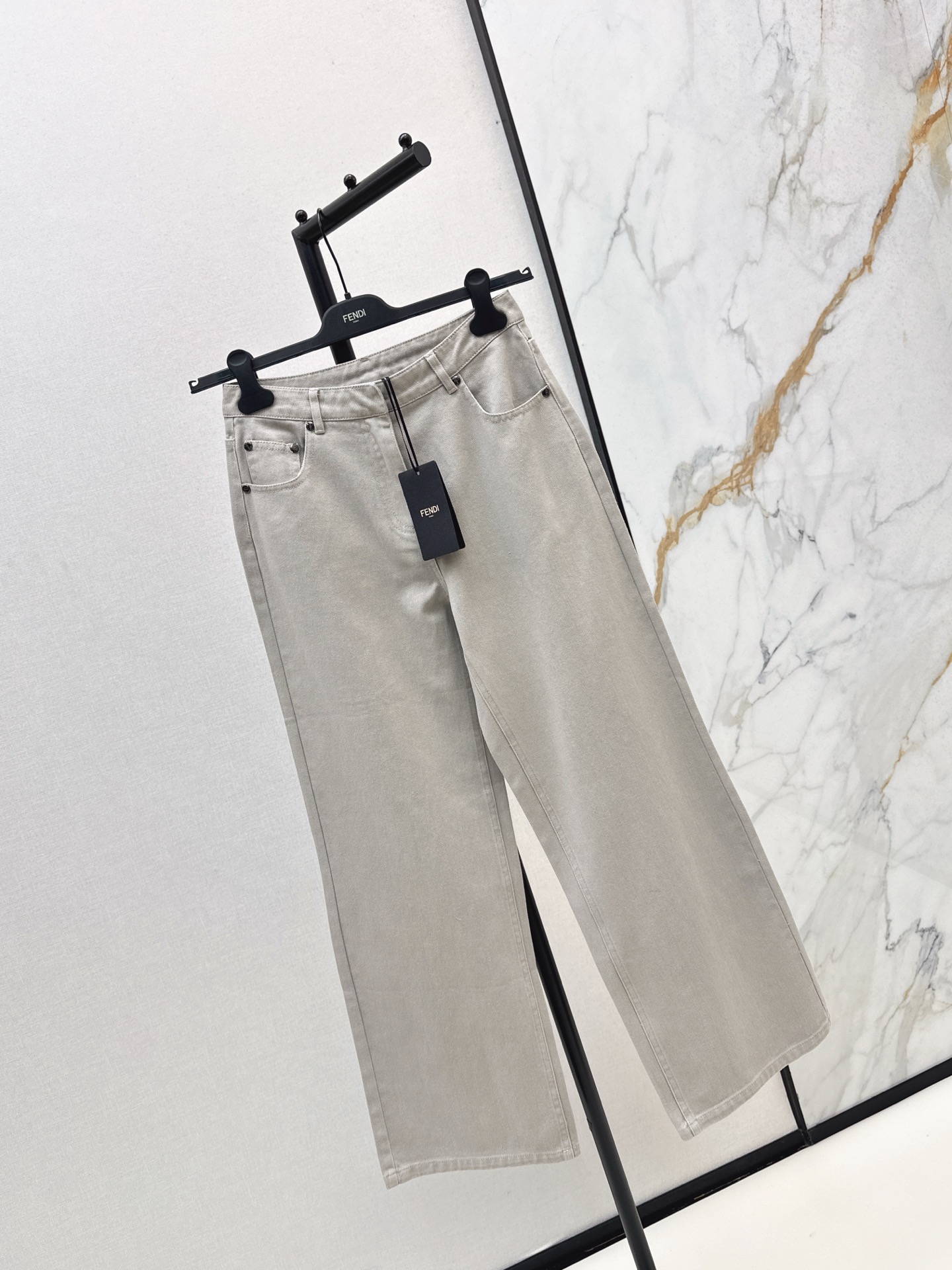 Fendi Women's High-Waisted Wide-Leg Grey Denim Jeans 4 i1758105058795 2732 0 2