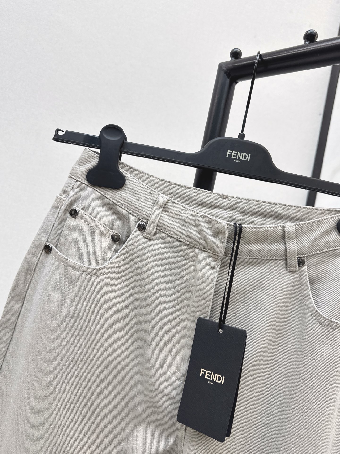 Fendi Women's High-Waisted Wide-Leg Grey Denim Jeans 7 i1758105059097 949 0 8