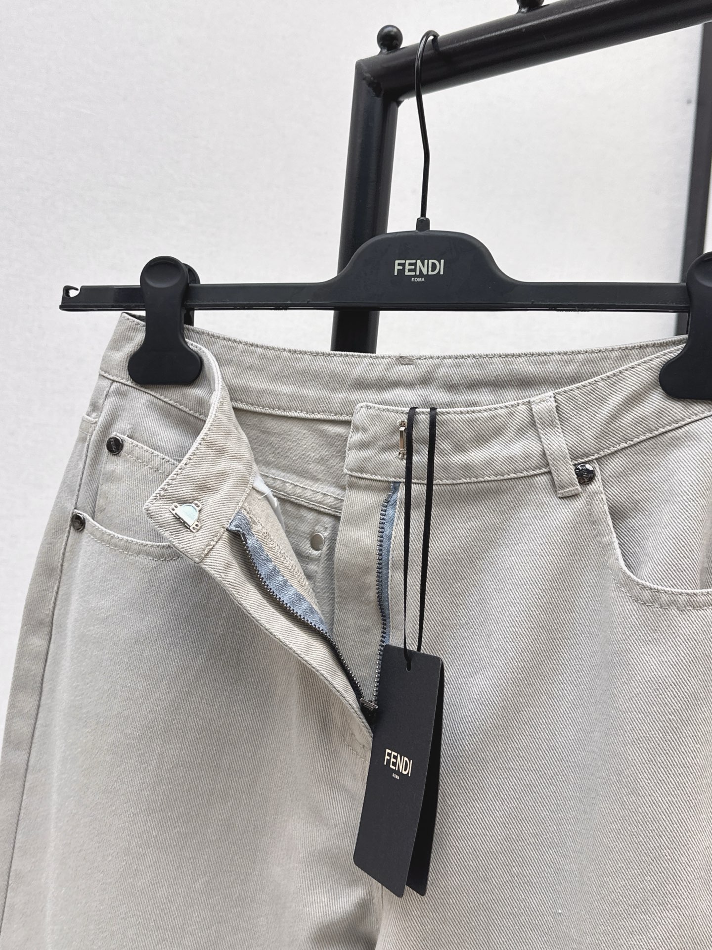 Fendi Women's High-Waisted Wide-Leg Grey Denim Jeans 8 i1758105059111 4928 0 5