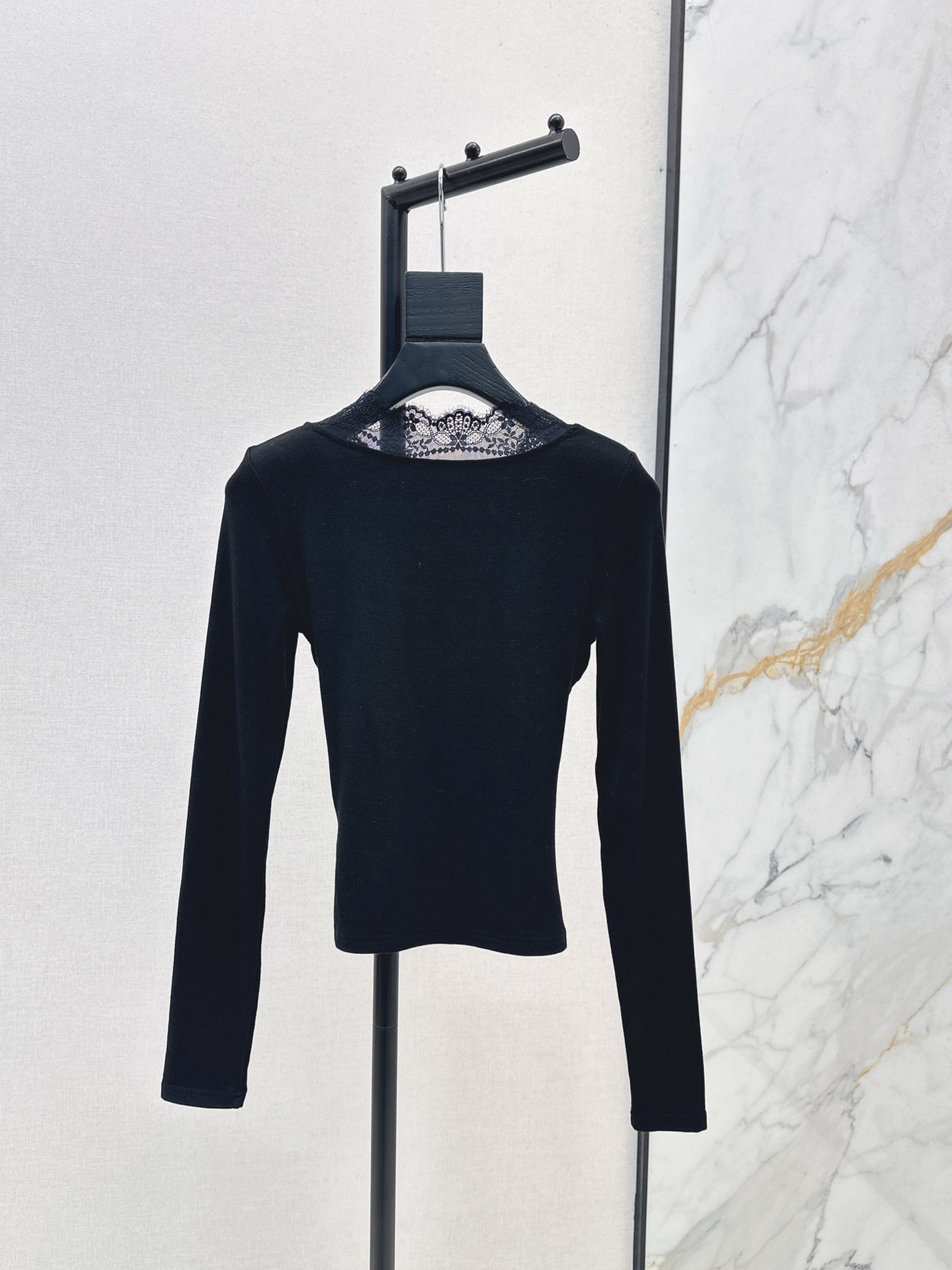 Elegant Lace Trim V-Neck Long Sleeve Top - Perfect for Autumn/Winter 9 i1758106010374 9119 0 7