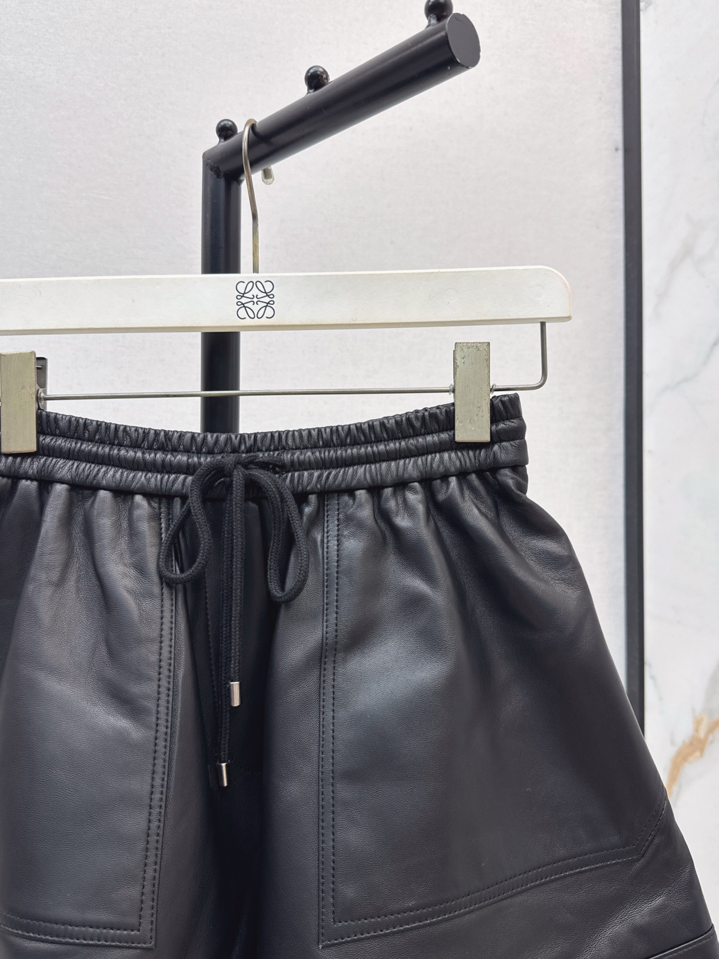 Loewe Lambskin Leather Shorts with Elastic Waist and A-Line Cut 4 i1758887386032 2082 0 3