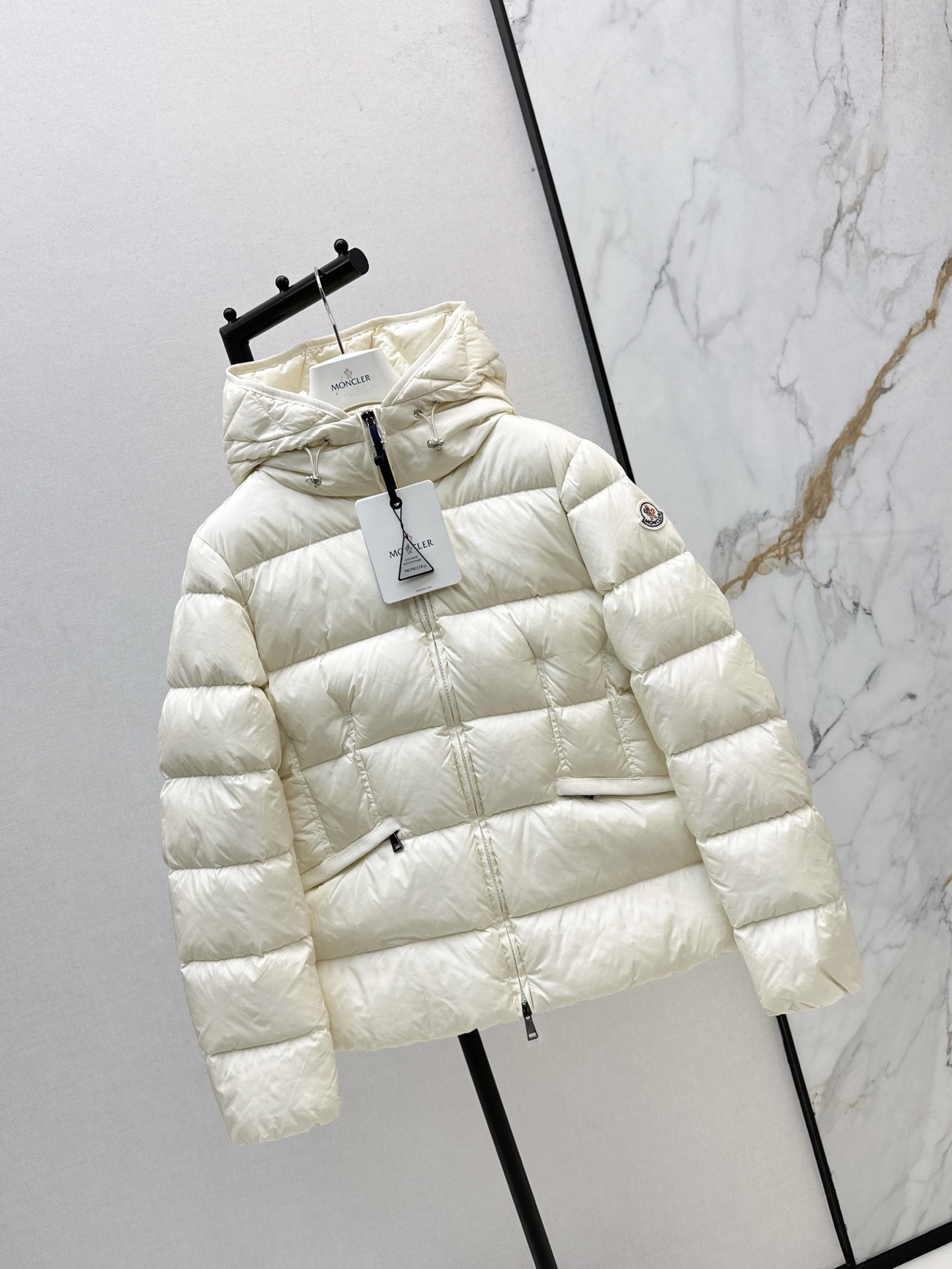 Moncler Women's White Down Padded Hooded Jacket - Stylish & Warm 3 i1759407217719 158 0 2