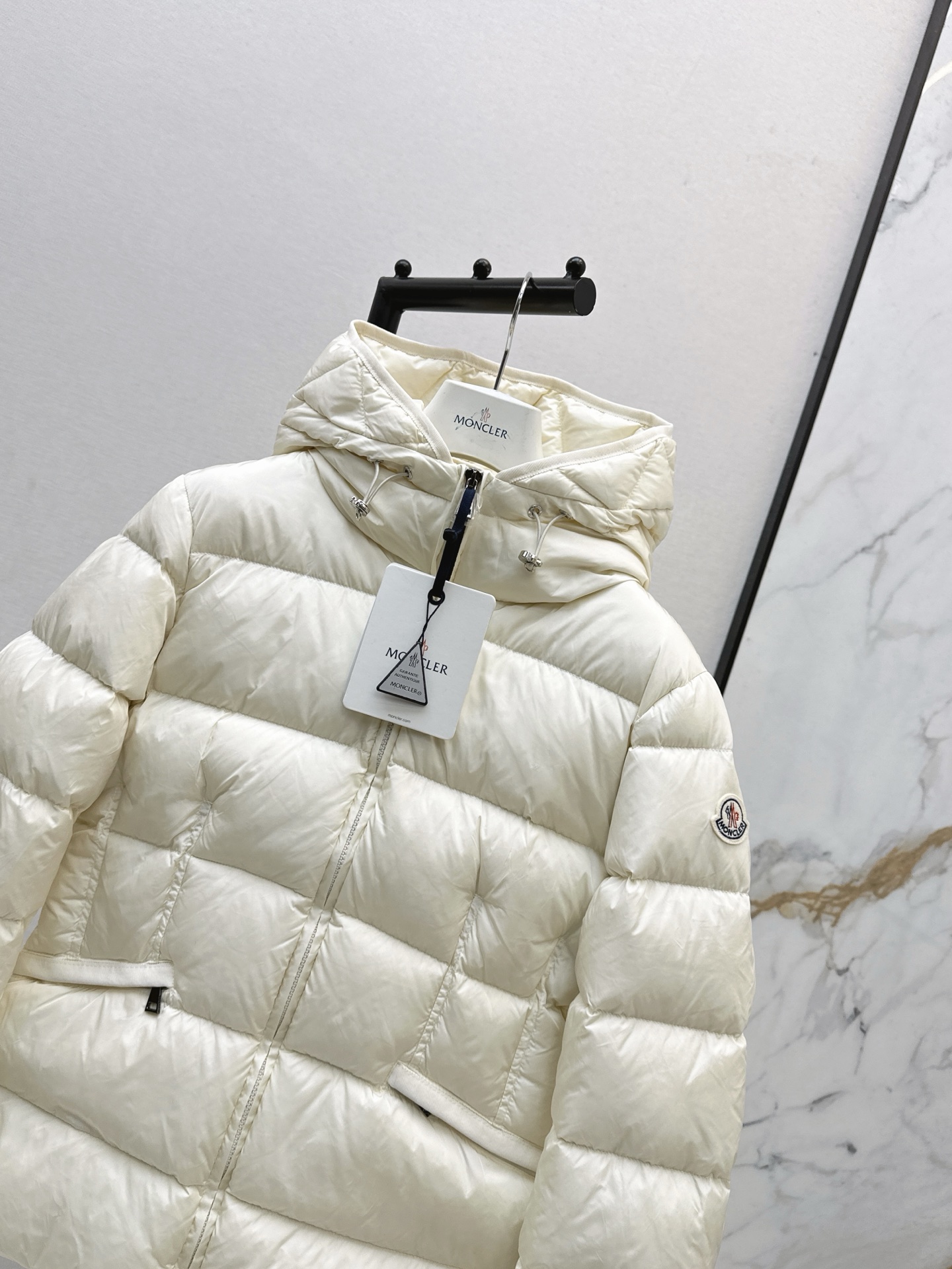 Moncler Women's White Down Padded Hooded Jacket - Stylish & Warm 4 i1759407220773 7651 0 3