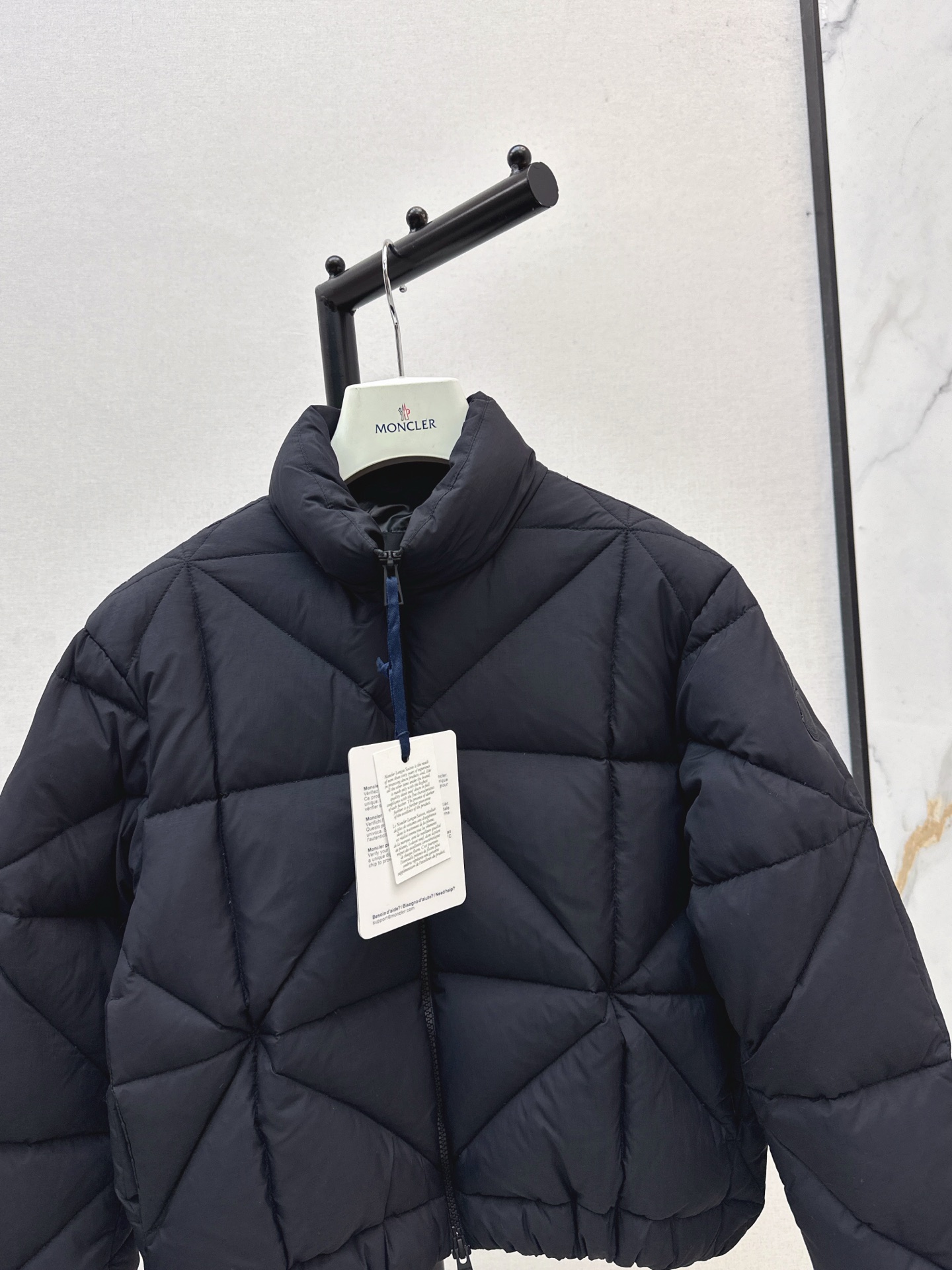 Moncler Women's Black Diamond Quilted Short Down Jacket - Stylish & Warm 3 i1759407593703 9143 0 2