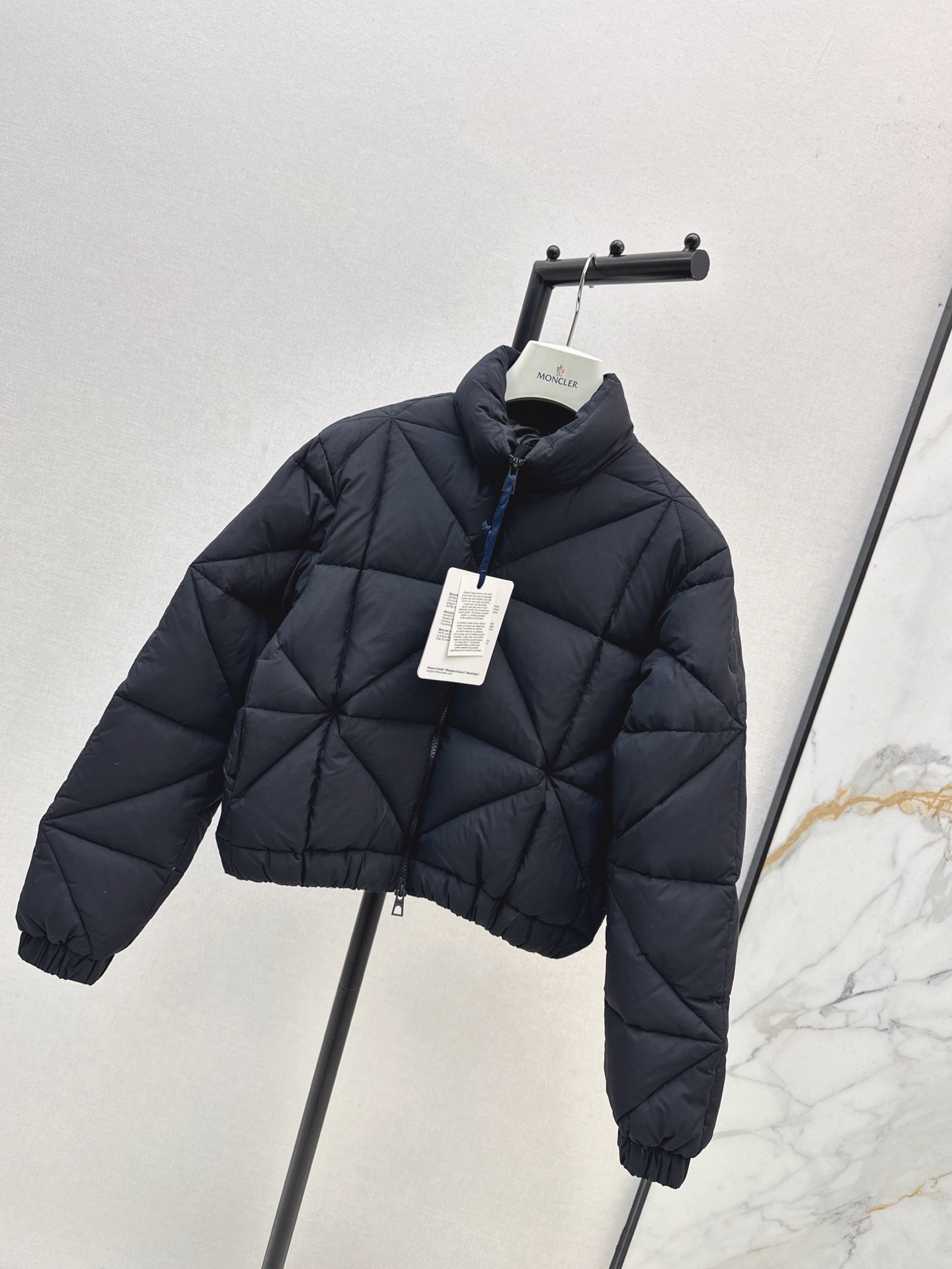 Moncler Women's Black Diamond Quilted Short Down Jacket - Stylish & Warm 2 i1759407596239 3005 0 1