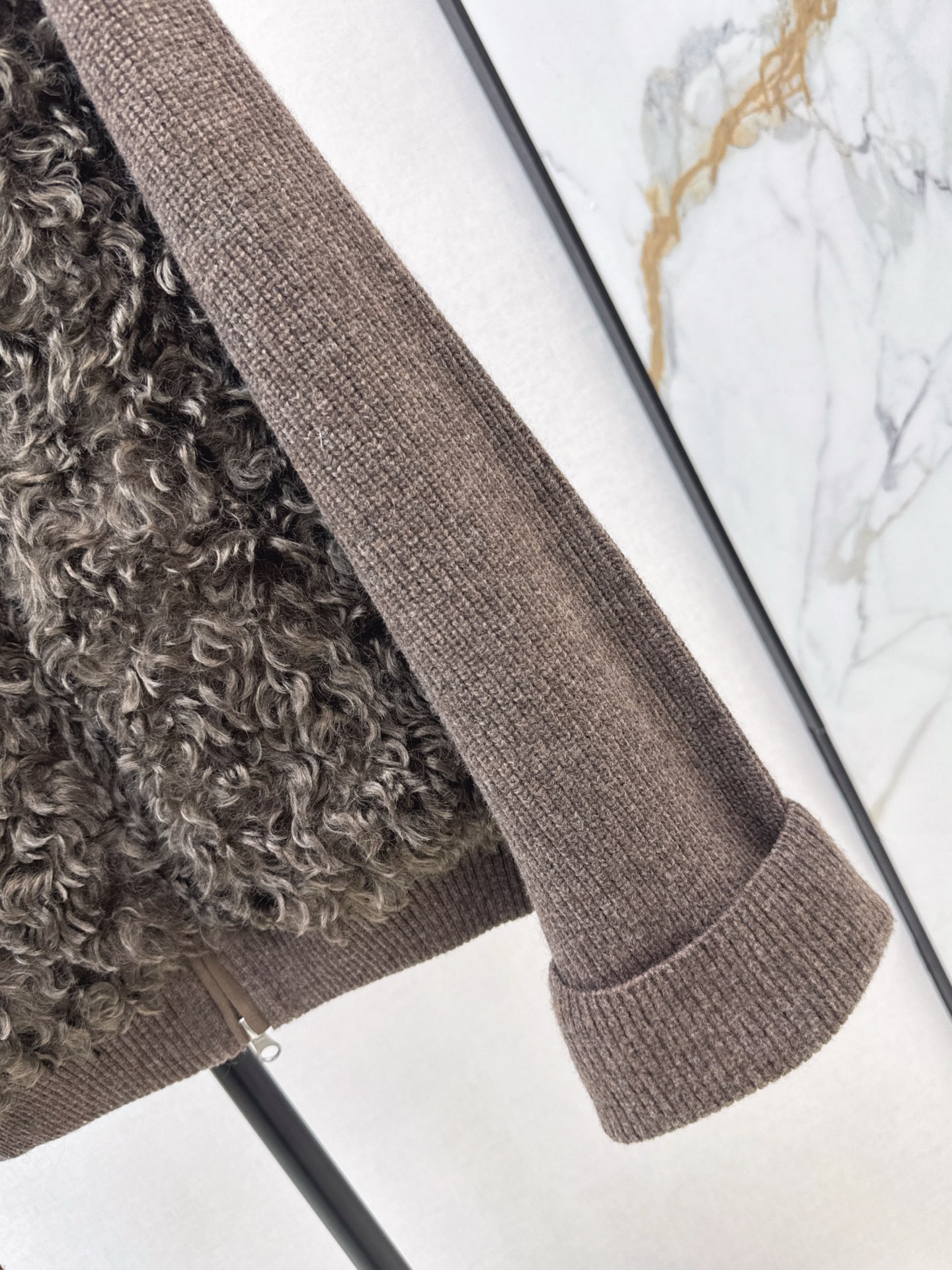 Wool Blend Down Padded Vest Jacket Stand Collar Knitted Sleeve Autumn Winter 7 i1759476786021 7001 0 6