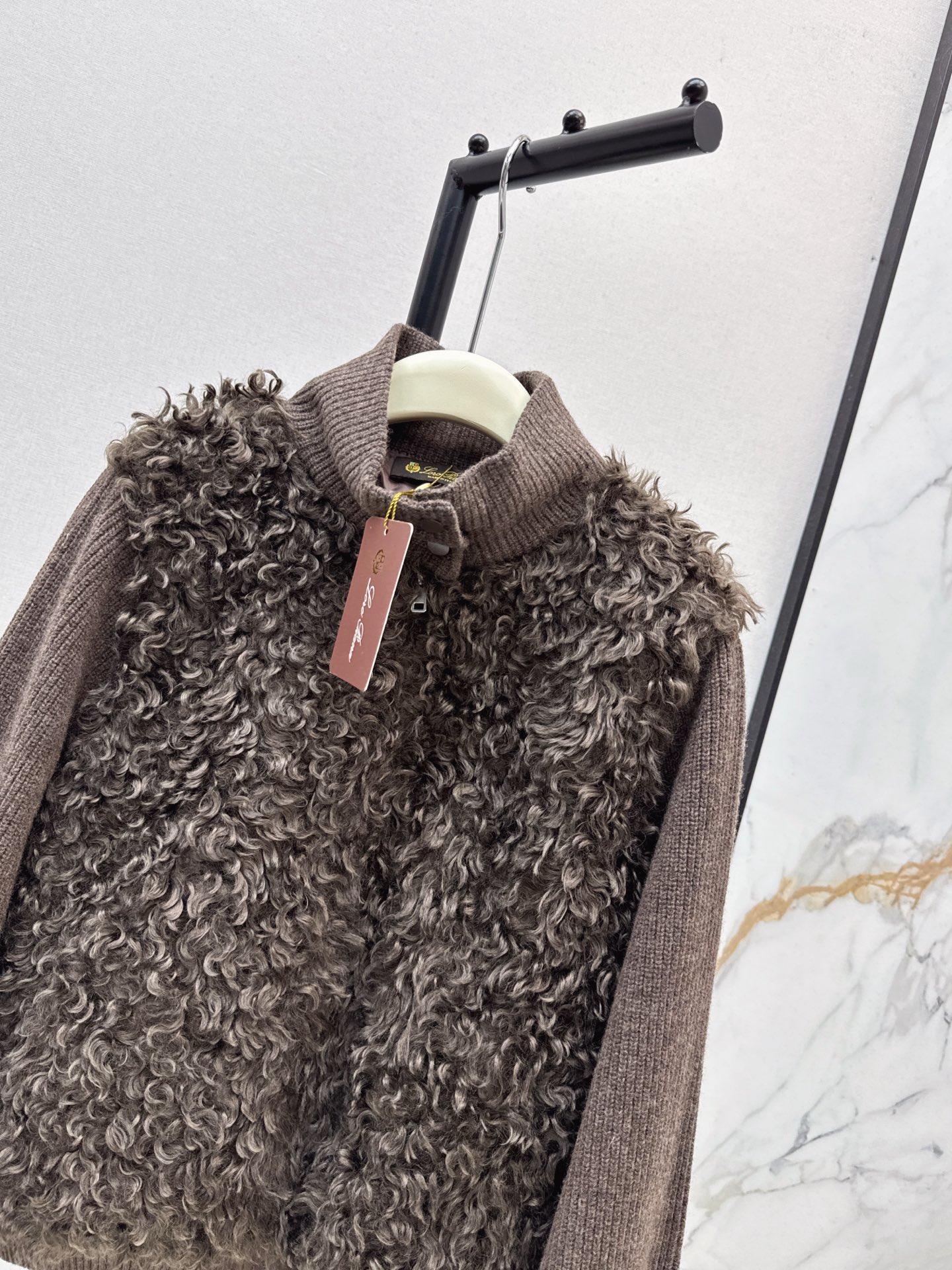 Wool Blend Down Padded Vest Jacket Stand Collar Knitted Sleeve Autumn Winter 3 i1759476786050 2484 0 2