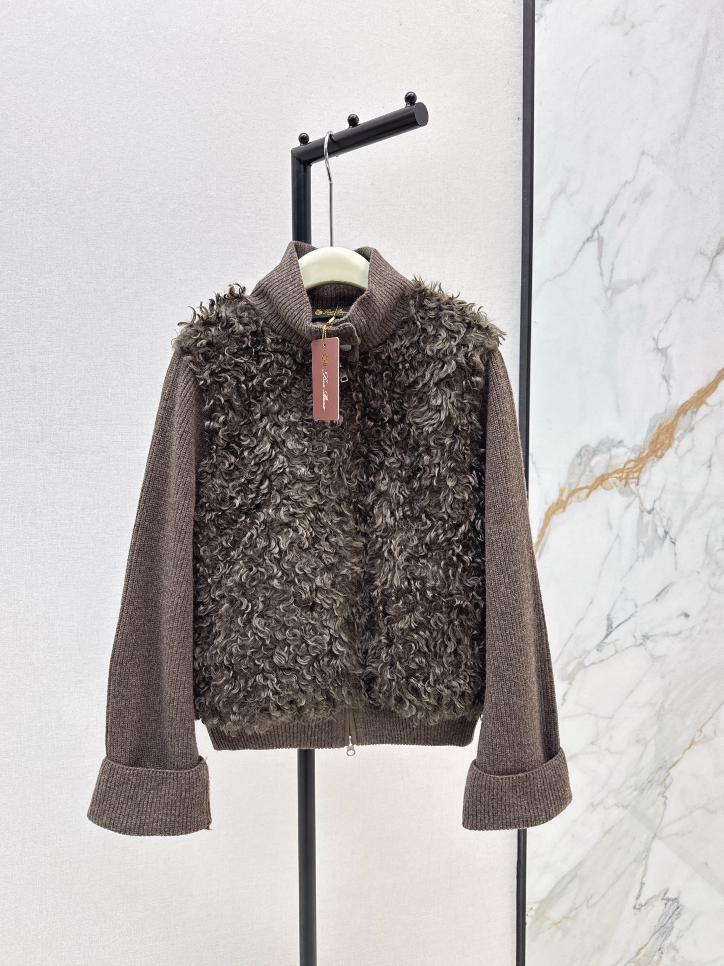 Wool Blend Down Padded Vest Jacket Stand Collar Knitted Sleeve Autumn Winter 1 i1759476786091 3170 0 0