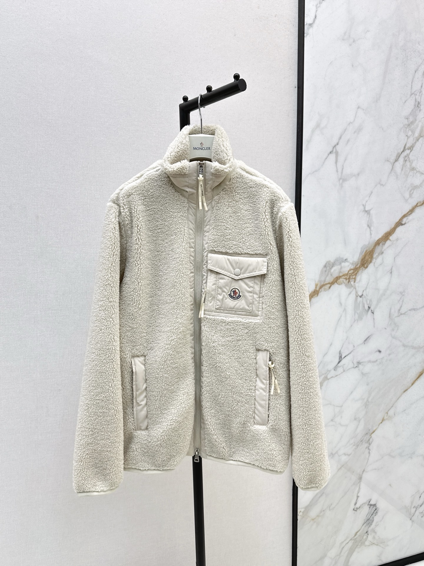 NO:548921,Recommended Mc 25Ss——The latest teddy bear fleece stand collar zipper jacket in autumn and winter, casual and age-reducing temperament, handsome and fashionable, classic loose jacket style, versatile and not picky, spliced ​​nylon trim, three-color spot on sale, sml,, jackets & coats, jackets & coats, alexander wang19860909爆单推荐 Mc 25Ss———秋冬最新款泰迪熊摇粒绒立领拉链夹克外套休闲减龄气质帅气又时髦 经典宽松夹克版型百搭不挑人 拼接尼龙饰边 三色现货发售sml,,jackets & coats,jackets & coats,alexander wang,Women's clothing