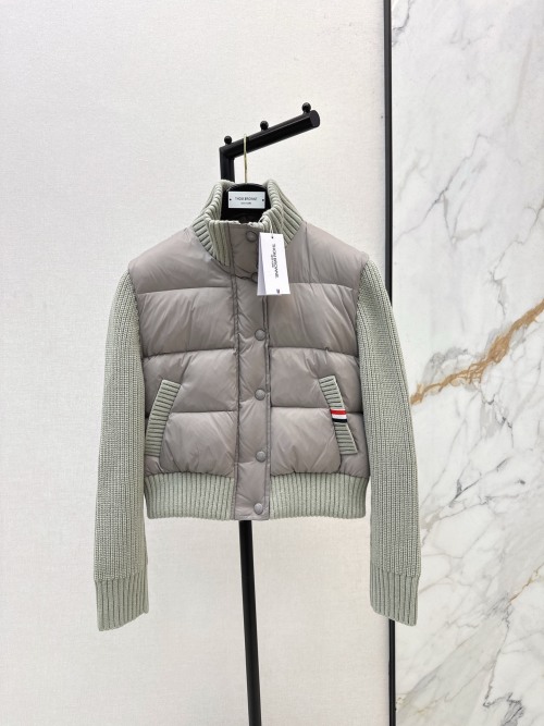 Thom Browne Wool-Panelled Down Jacket - Modern Style, Comfortable Warmth 7 Thom Browne Wool-Panelled Down Jacket - Modern Style, Comfortable Warmth